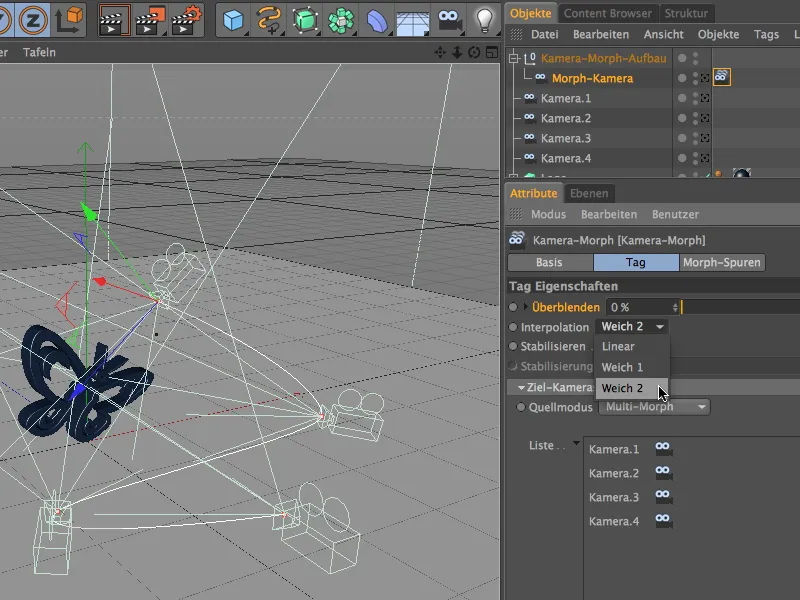 New in Release 14 - Camera morph for tracking shots