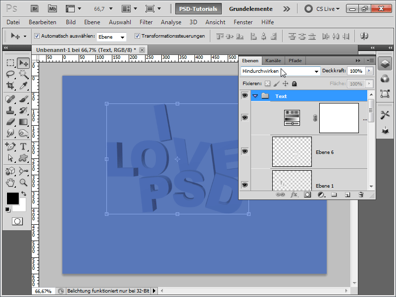 Effetto 3D-Typo-Splatter