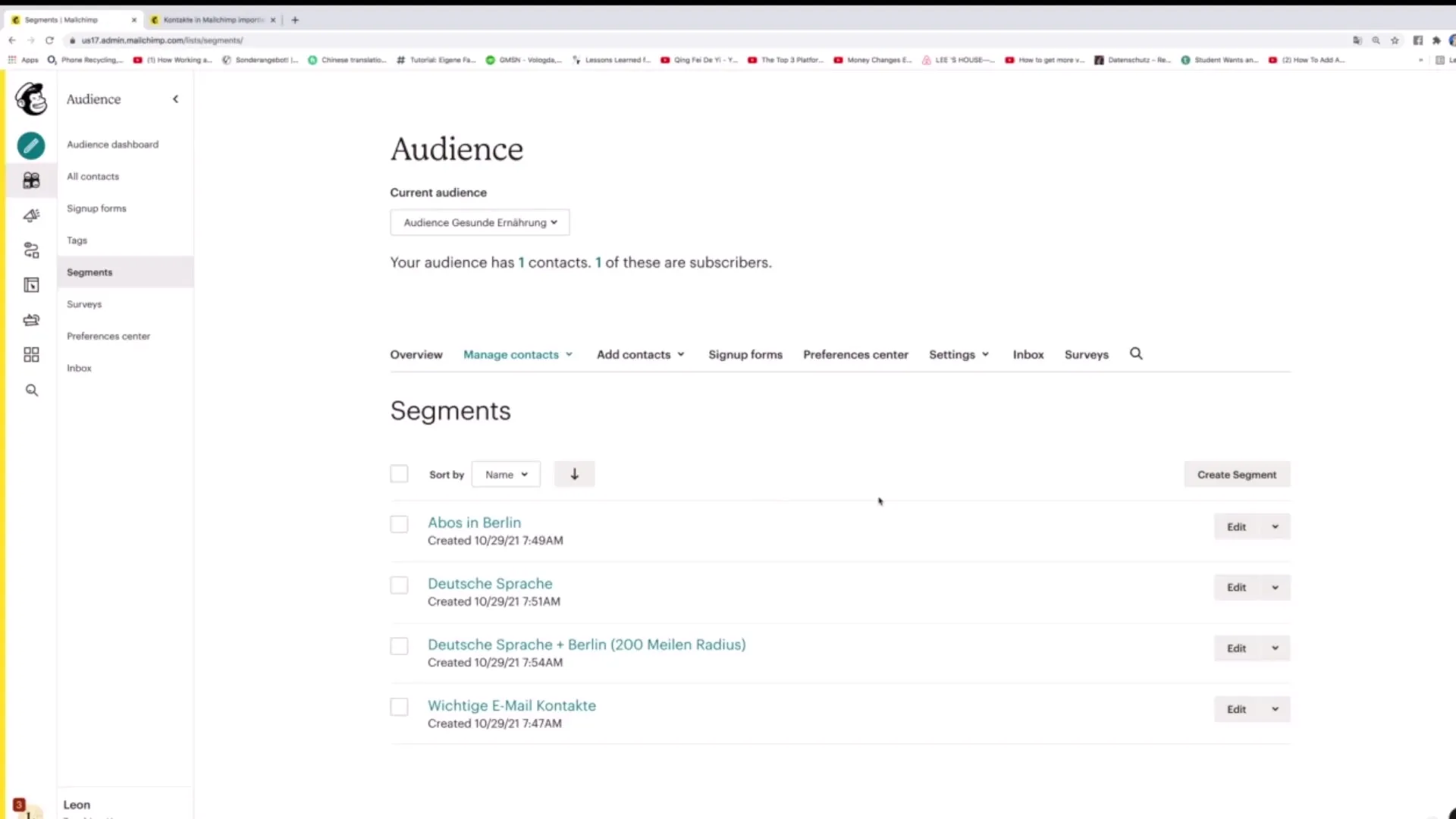 Hantera segment i Mailchimp effektivt: Radera och redigera