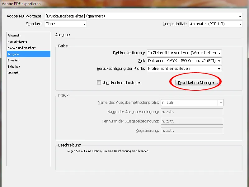 Exportación de PDF: configuración predeterminada de Acrobat