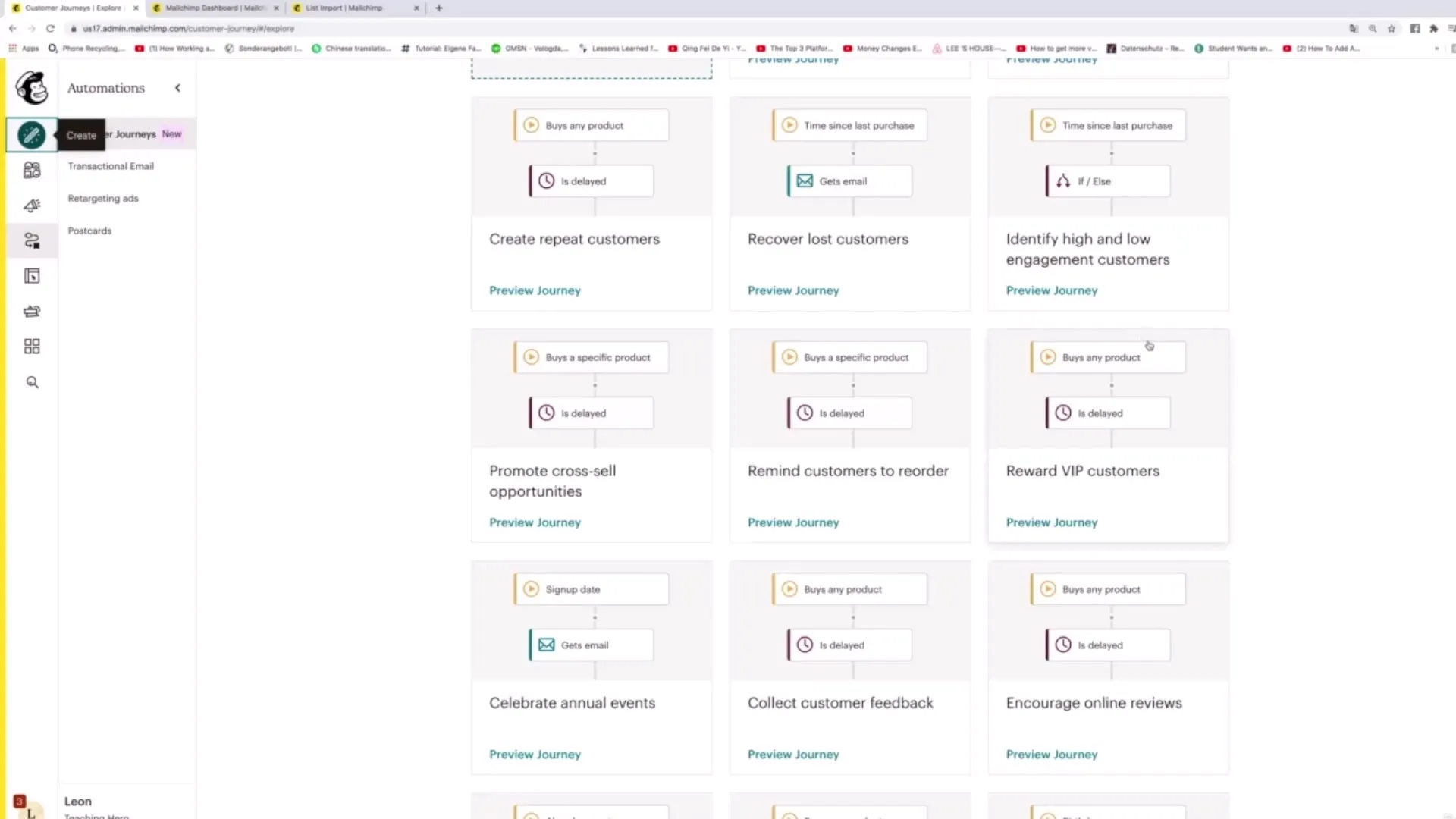 Učenje o orodjih za potovanje strank Mailchimp: Navodila in strategije