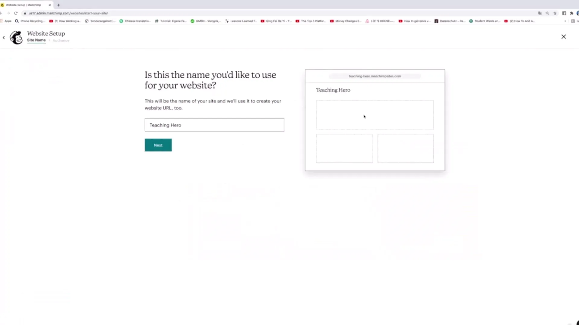 Website maken met Mailchimp - Stap voor stap