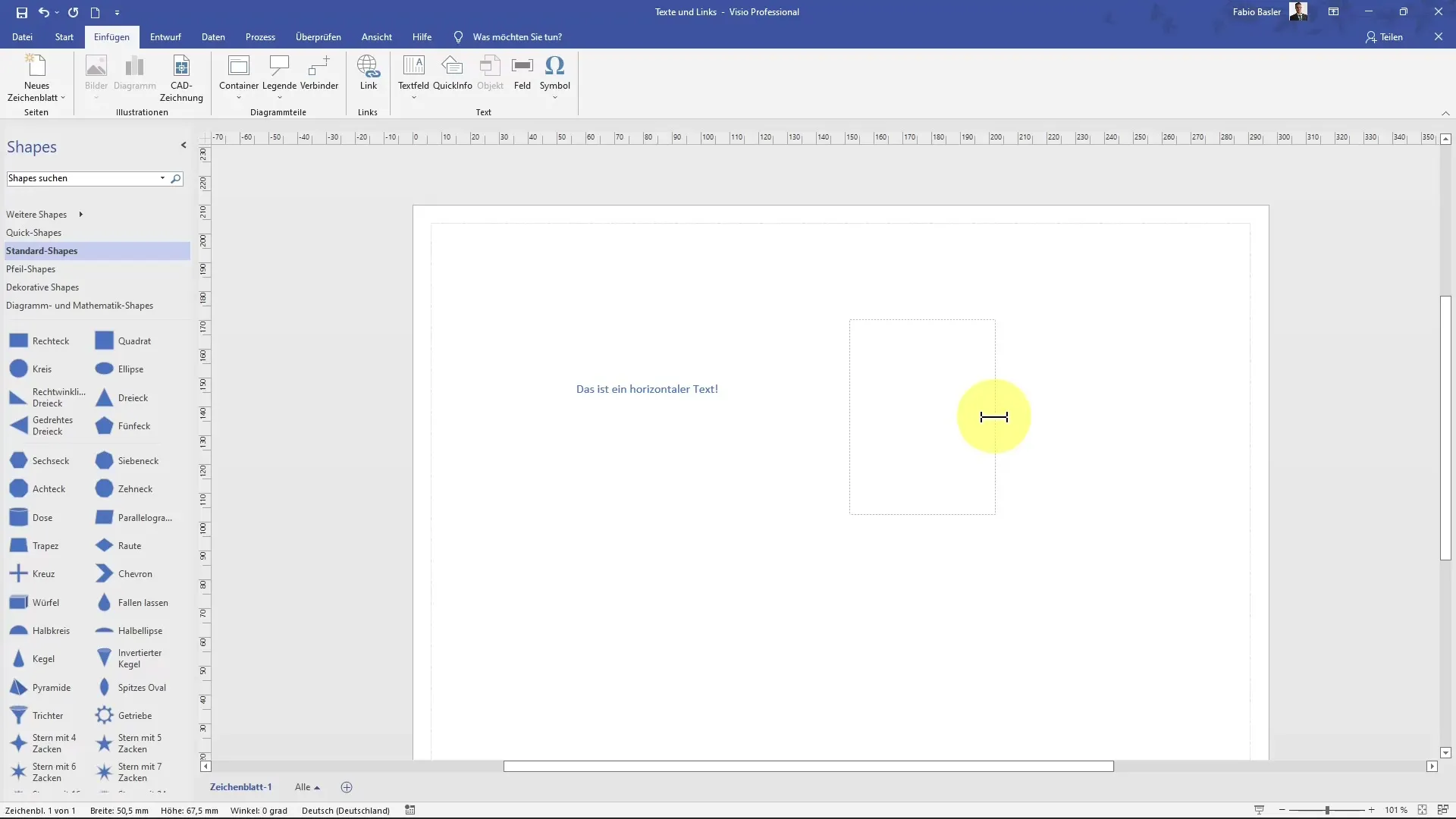 Inserting text and links in MS Visio made easy