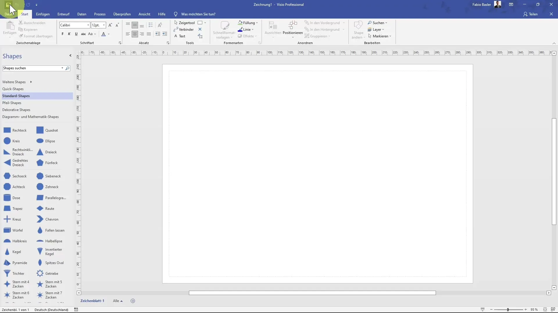 Optimal adjustment of quick access in MS Visio