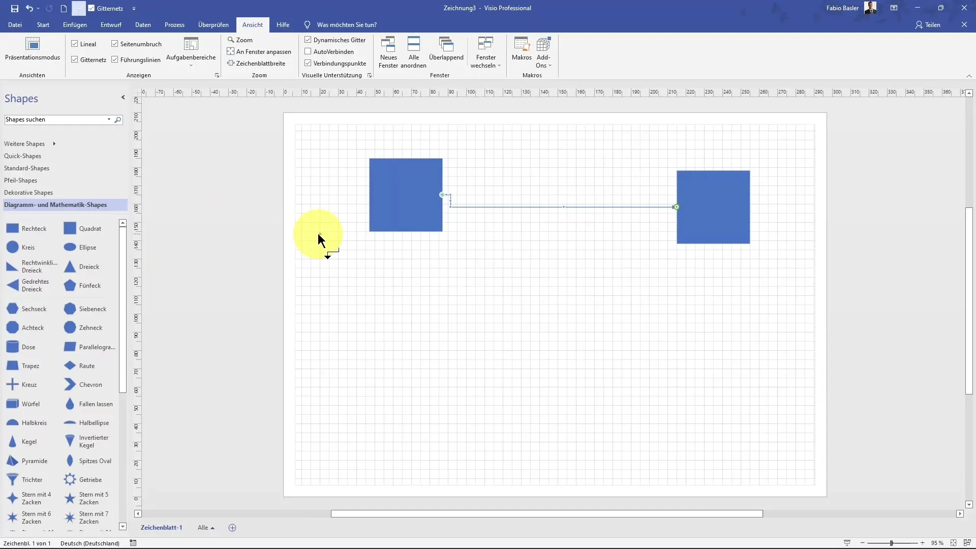 Optimal adjustment of the quick access in MS Visio