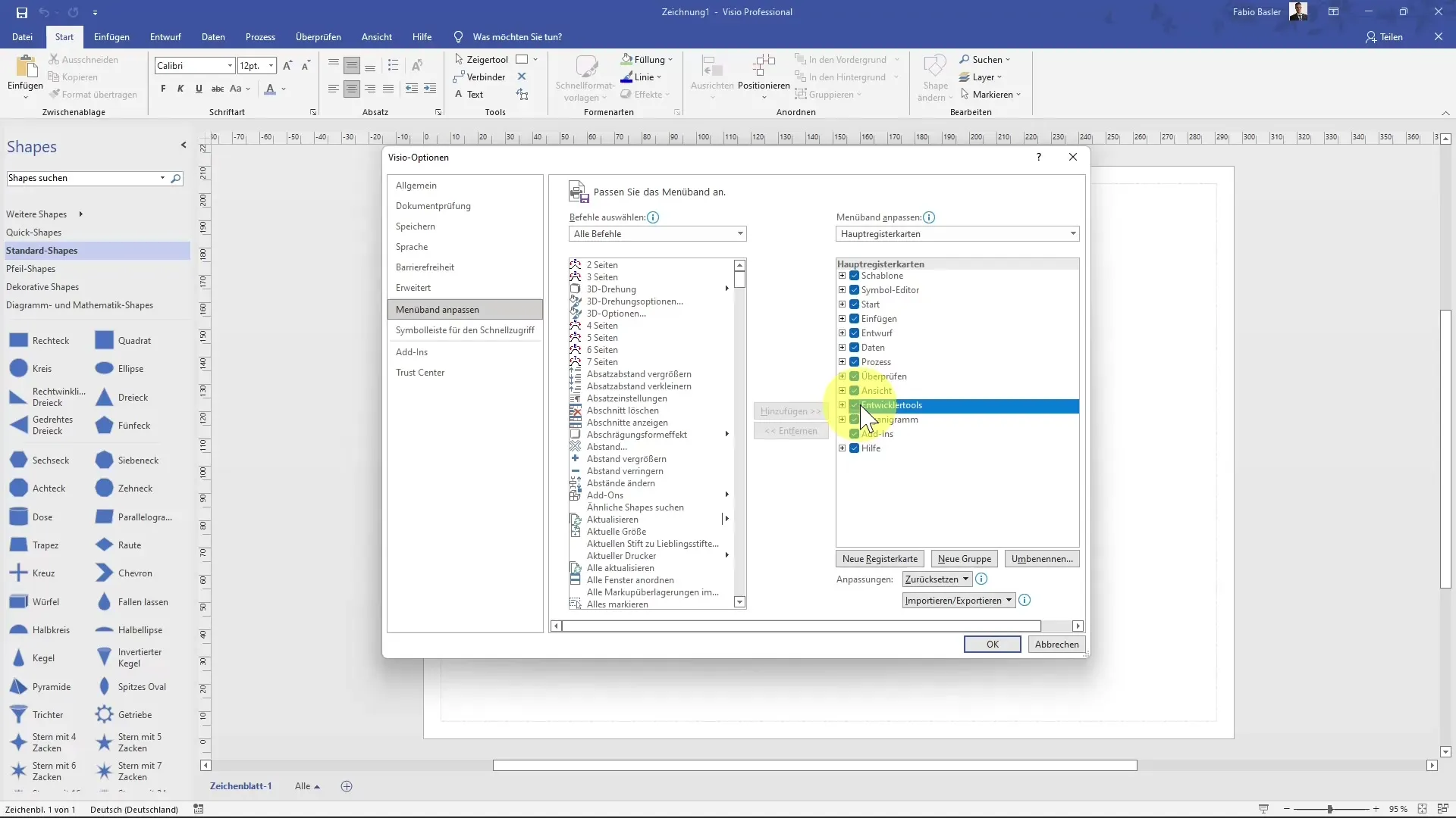 Custom ribbon customization in MS Visio made easy