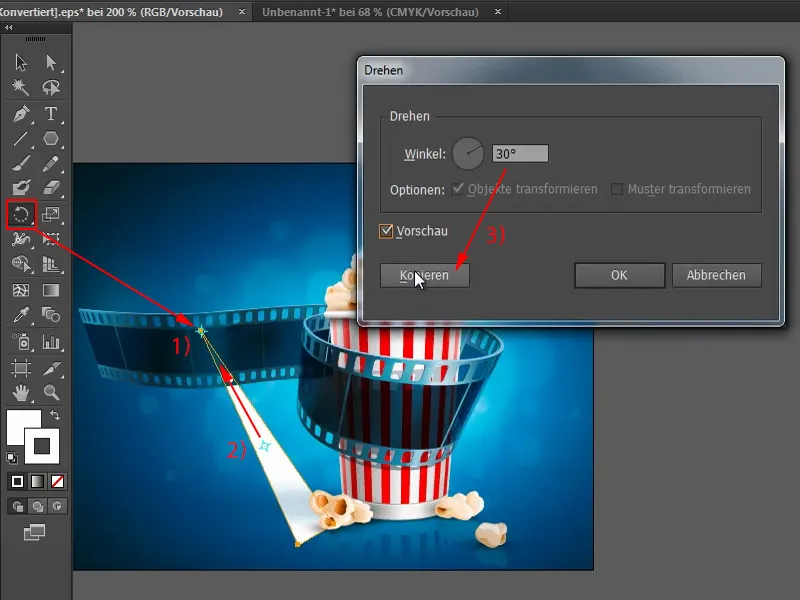 Astuces et conseils pour Adobe Illustrator : Comment bien tourner - Effet de rayons de soleil