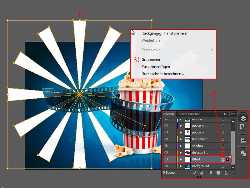 Patarimai ir gudrybės apie „Adobe Illustrator“: Taigi, kaip tinkamai sukasi - Saulės spindulių efektas.