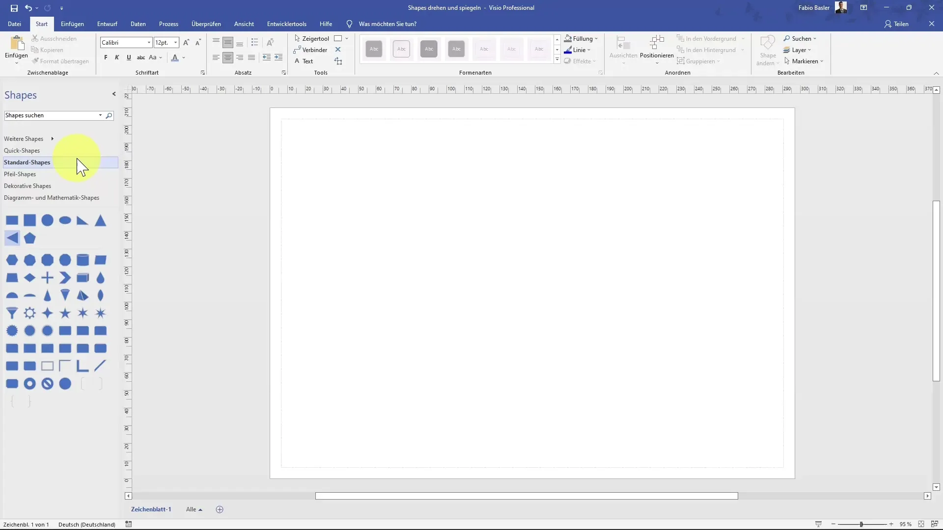 Rotating and mirroring shapes in MS Visio