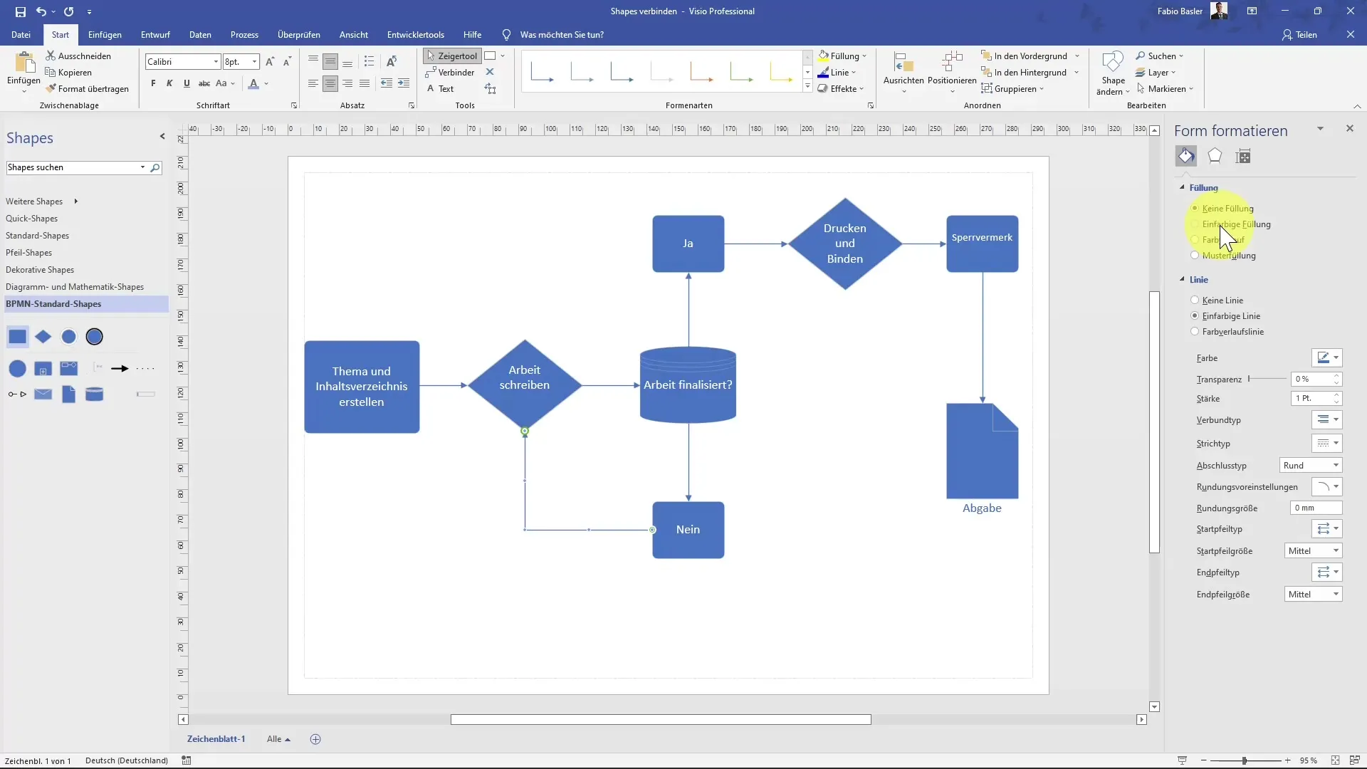 Connect shapes in MS Visio - Tips for visualization