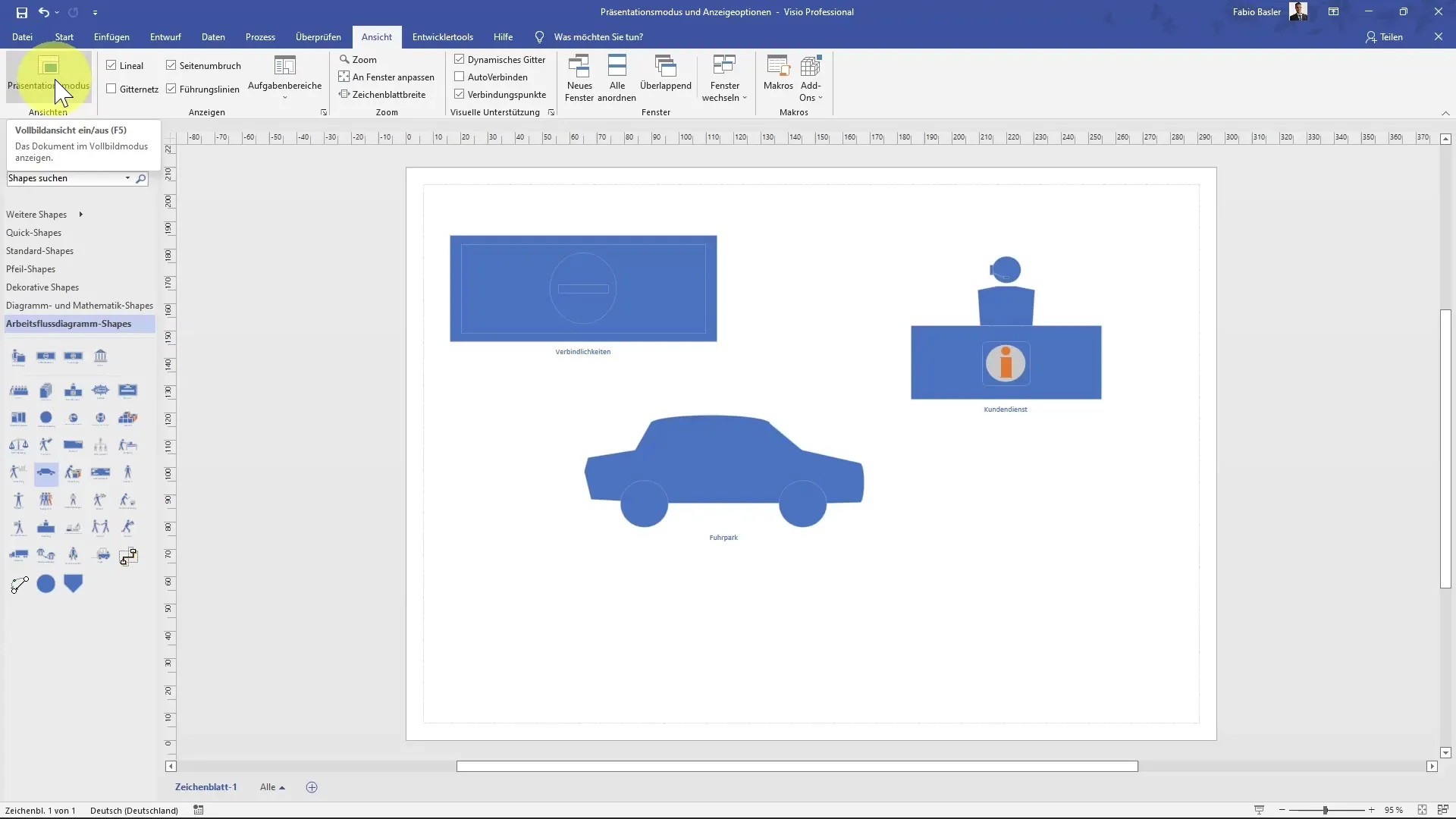 Mastering presentation mode and display options in MS Visio