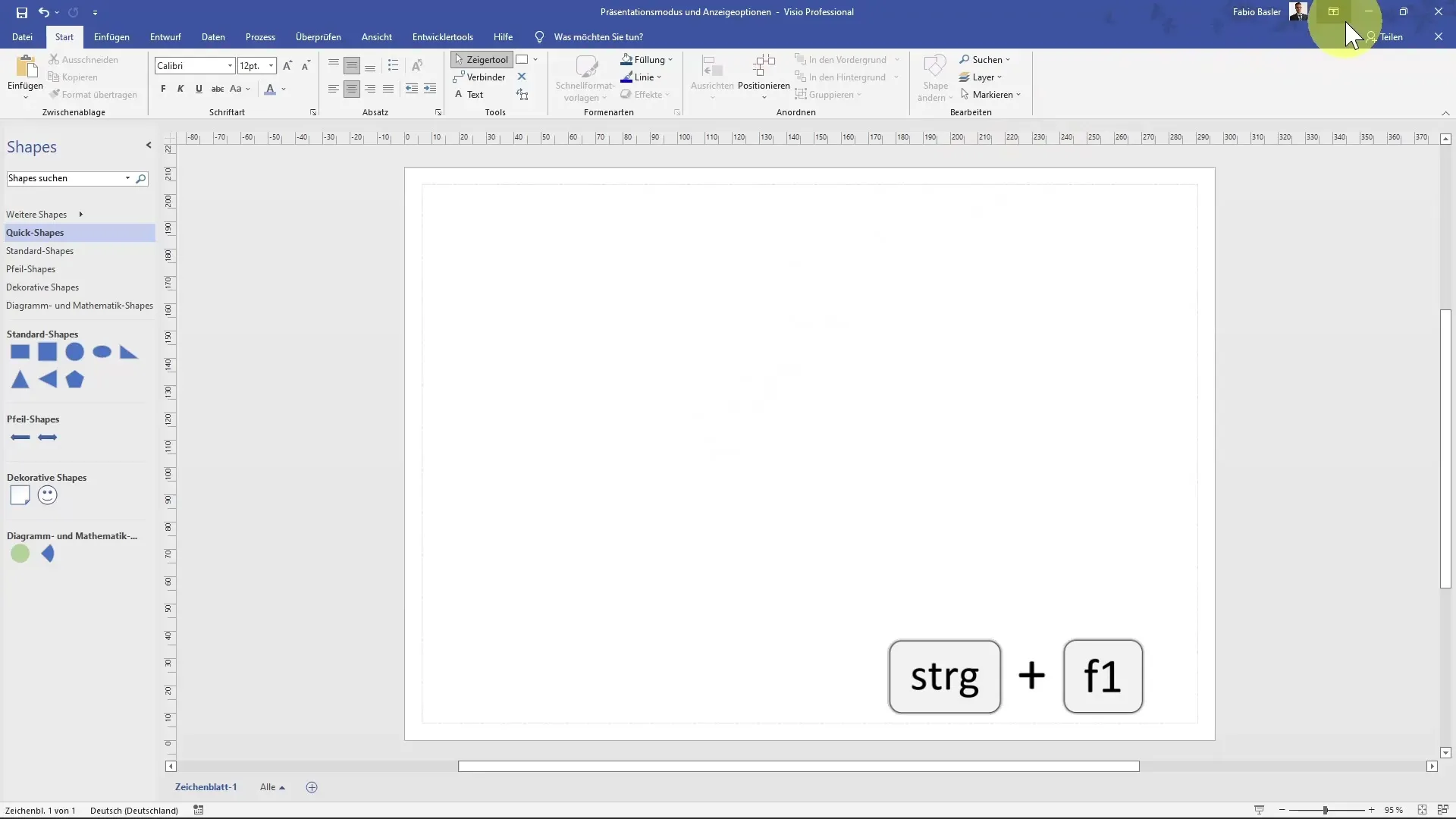 Mastering mode and display options in MS Visio presentation