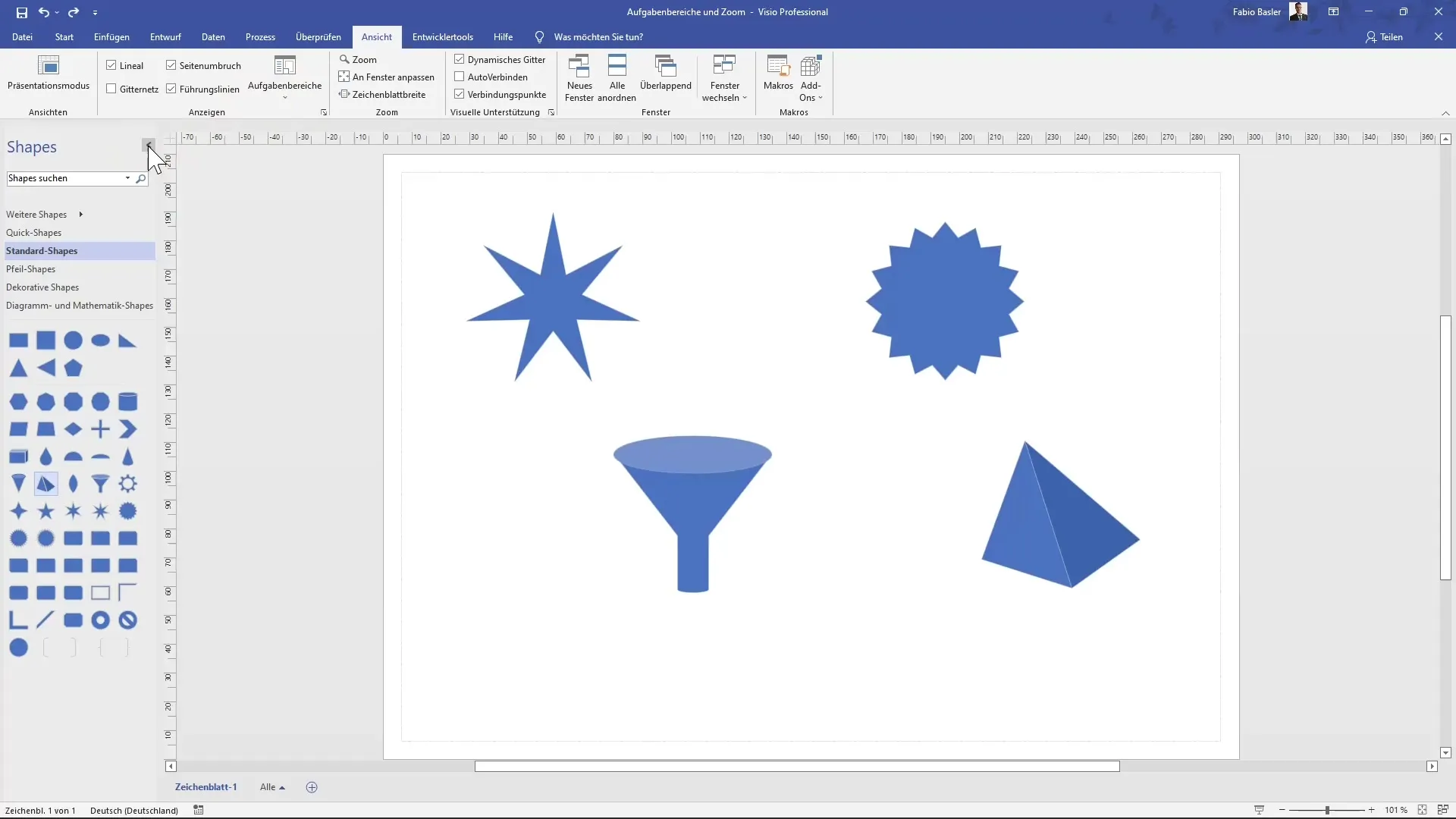 Utiliser pleinement le zoom et les zones de tâches dans MS Visio