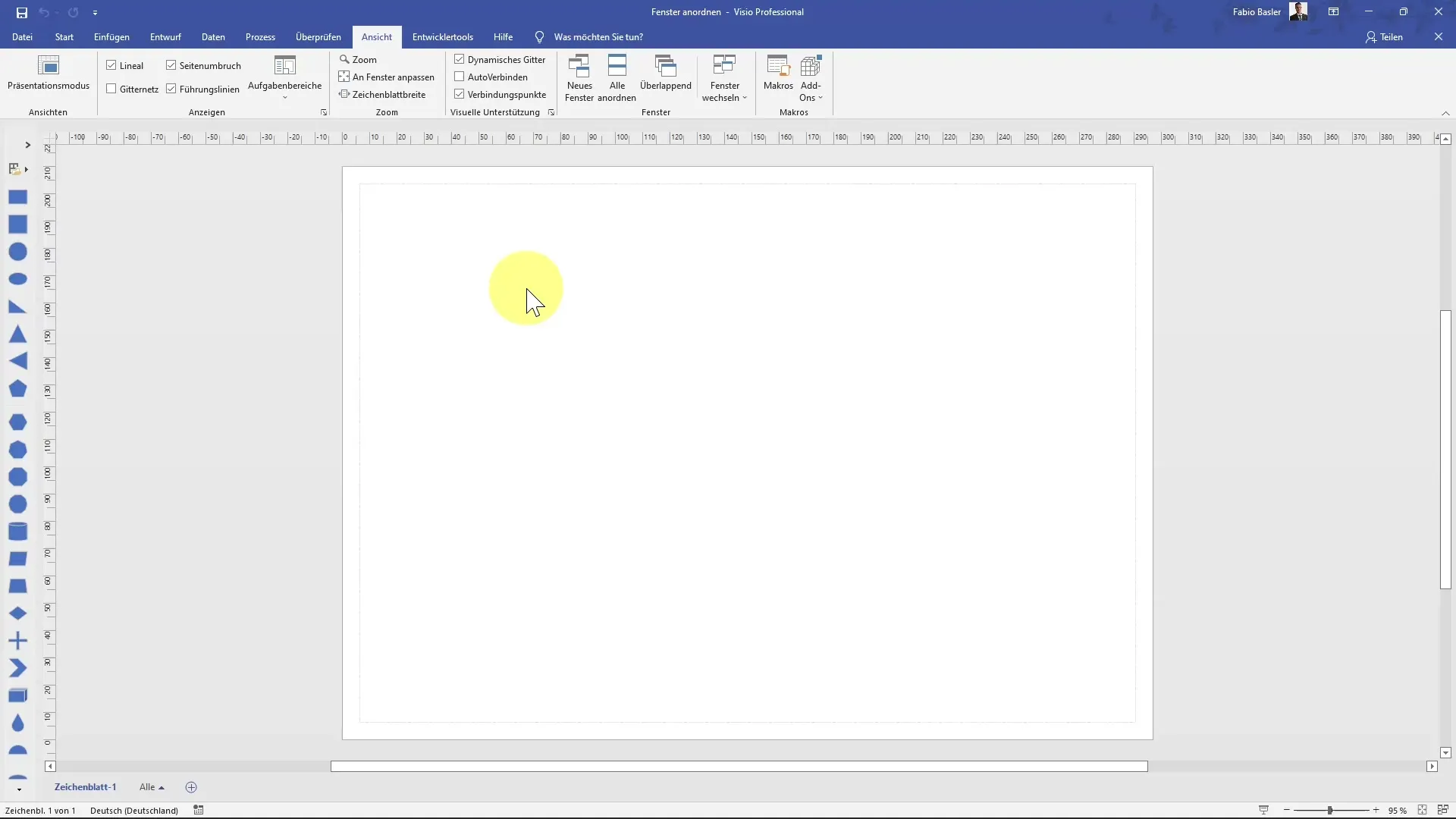 Work efficiently with multiple windows in MS Visio