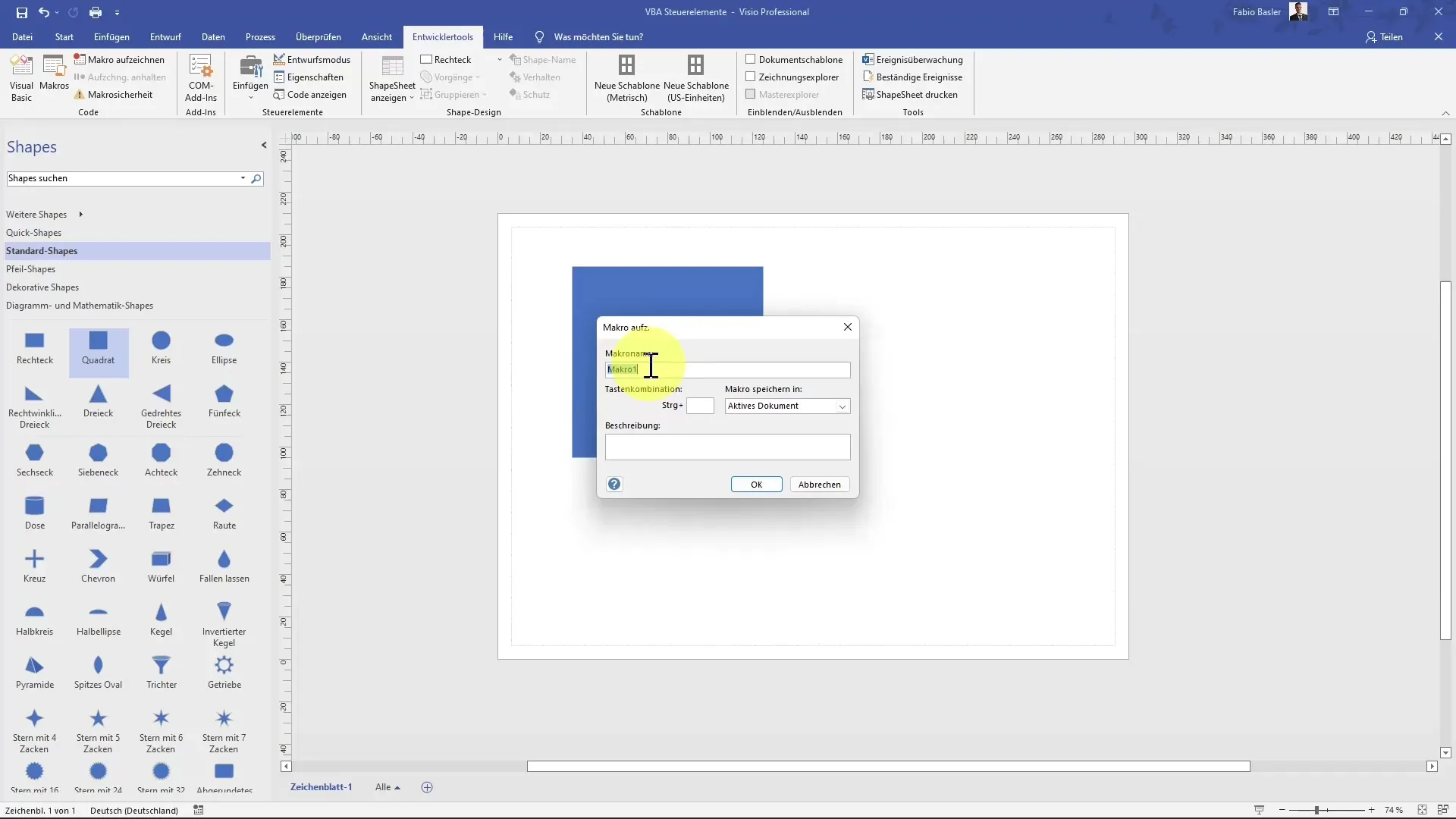 Change colors of shapes in Visio with VBA