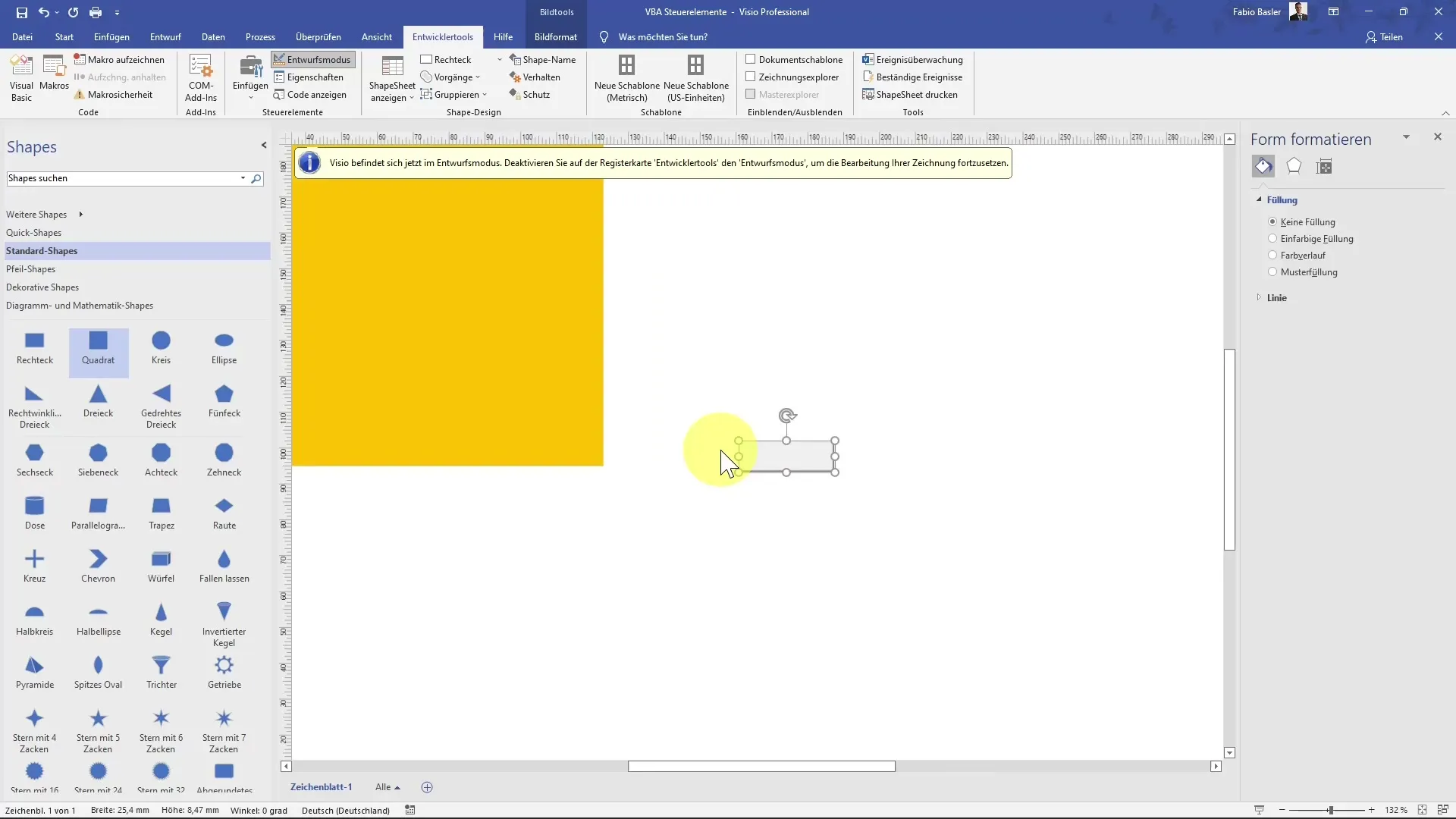 Change colors of shapes in Visio with VBA