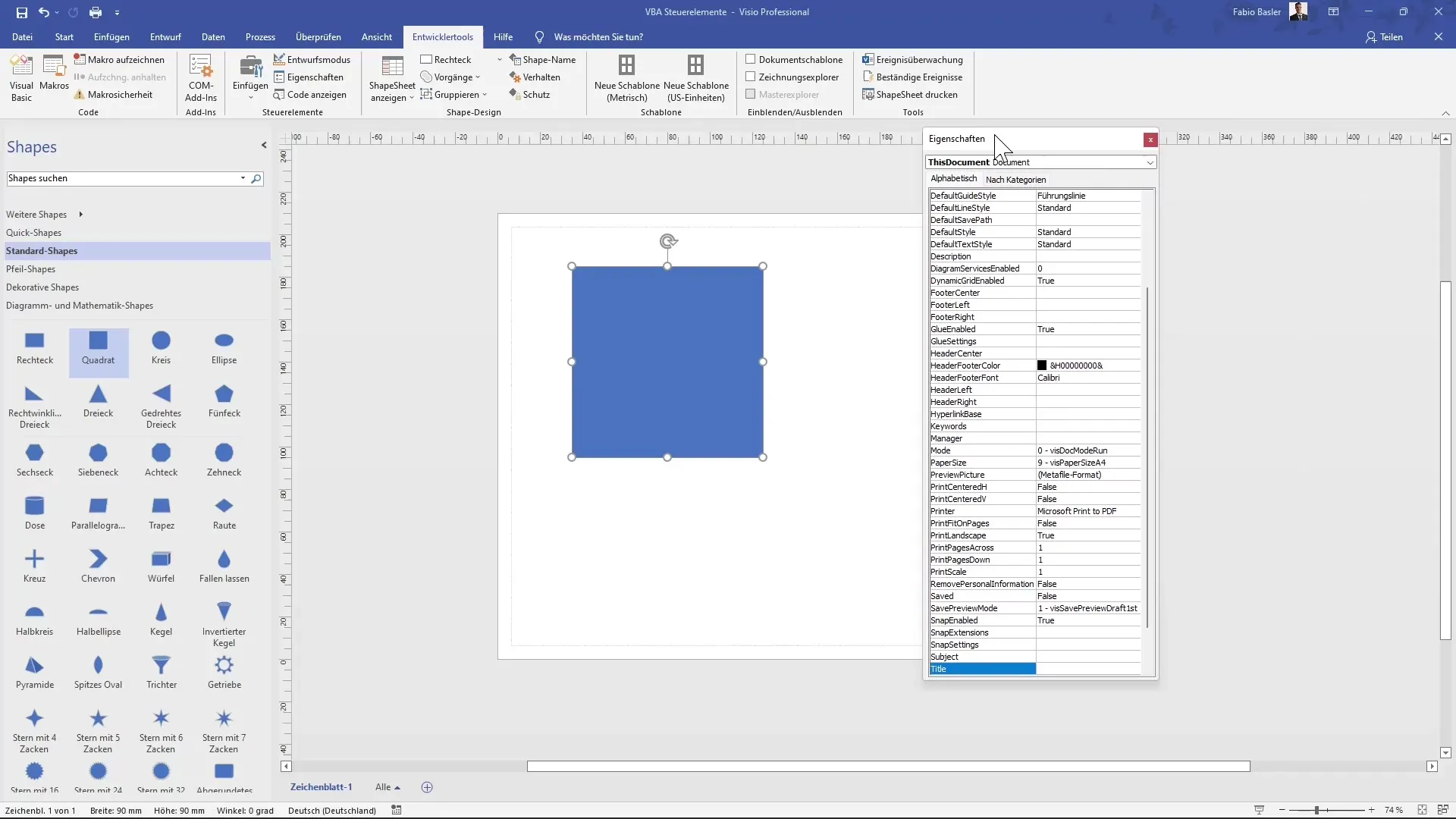 Change colors of shapes in Visio with VBA