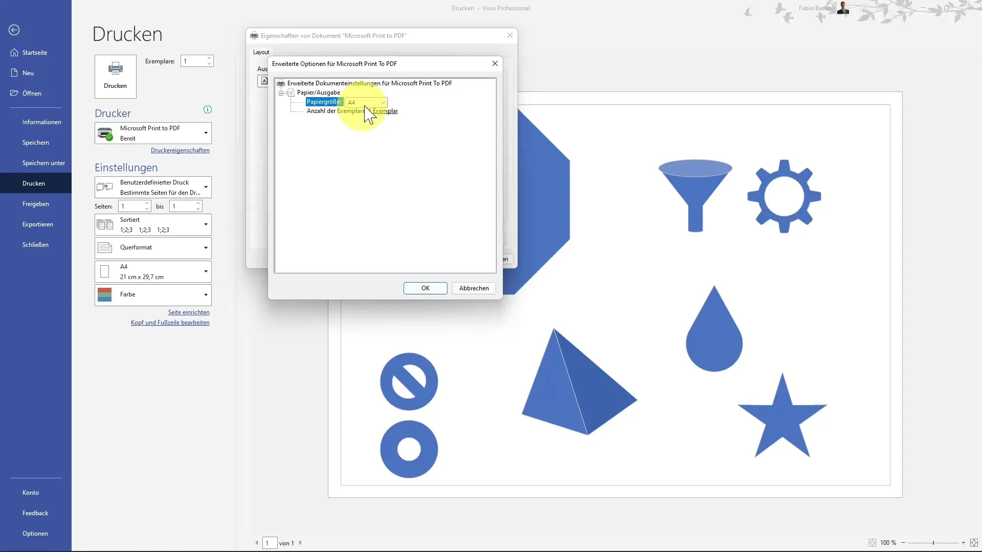 Printing drawings in MS Visio - Step-by-step guide