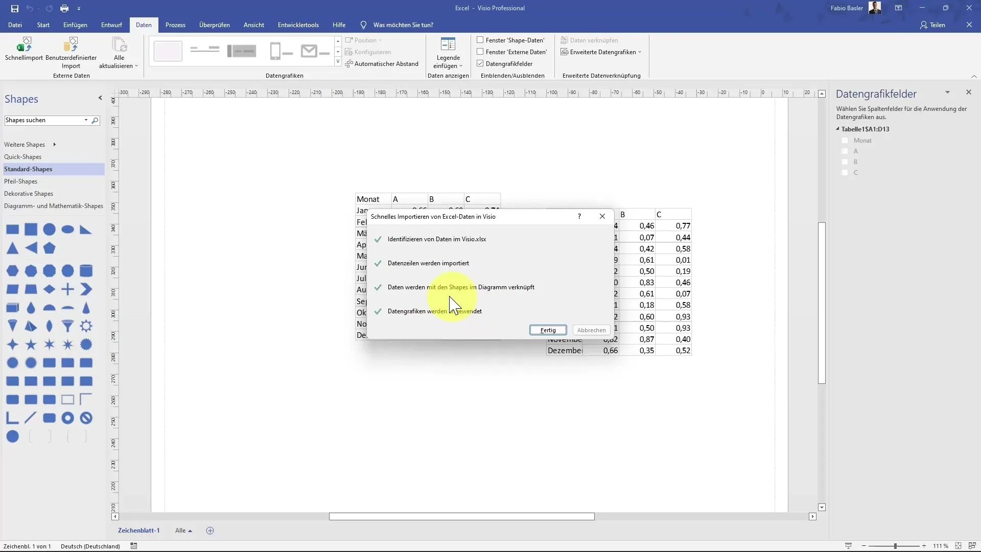 Kaip sujungti "MS Visio" su "Excel", kad diagramos būtų geresnės