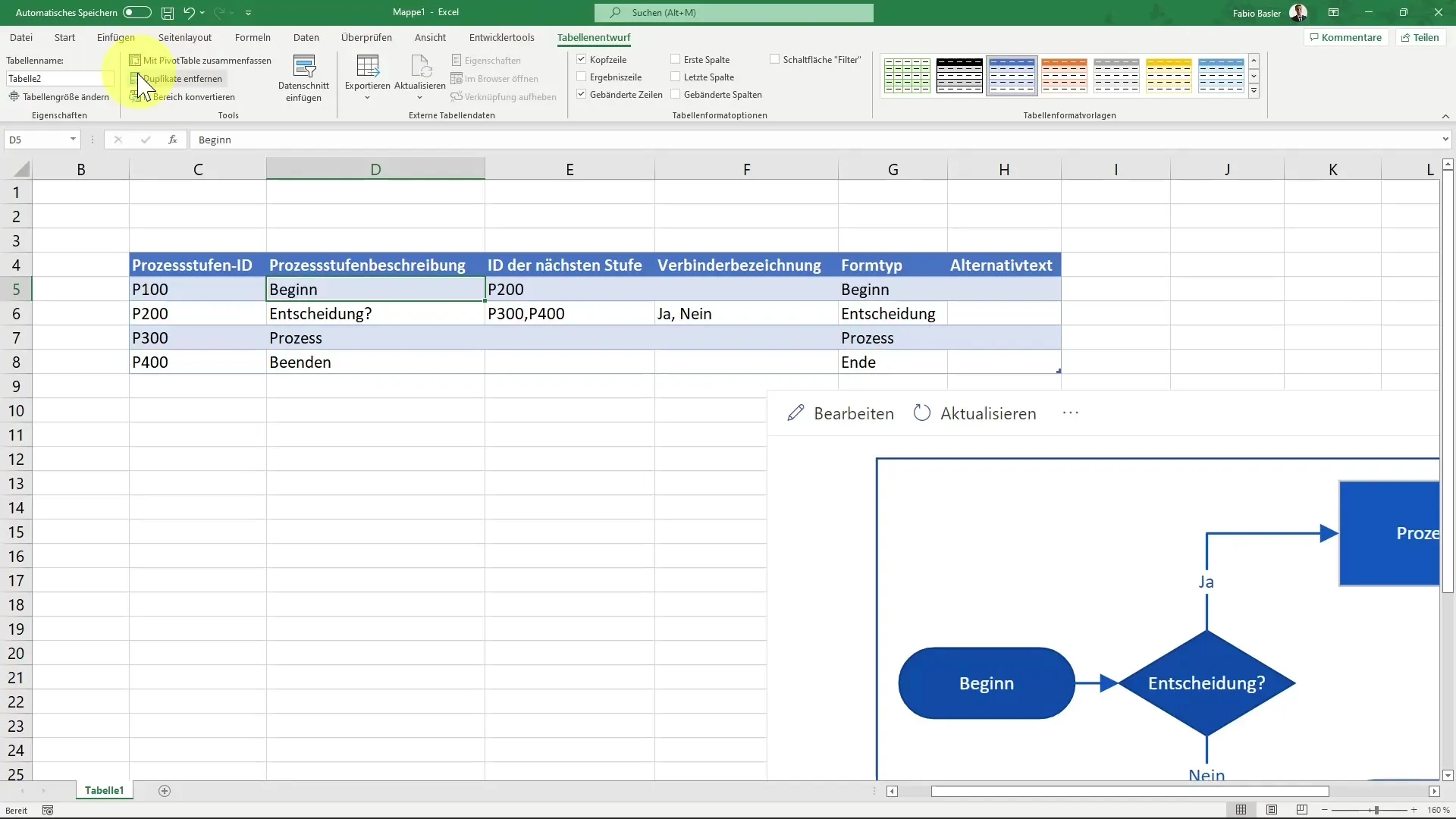 Create professional diagrams with Visio Data Visualizer in Excel