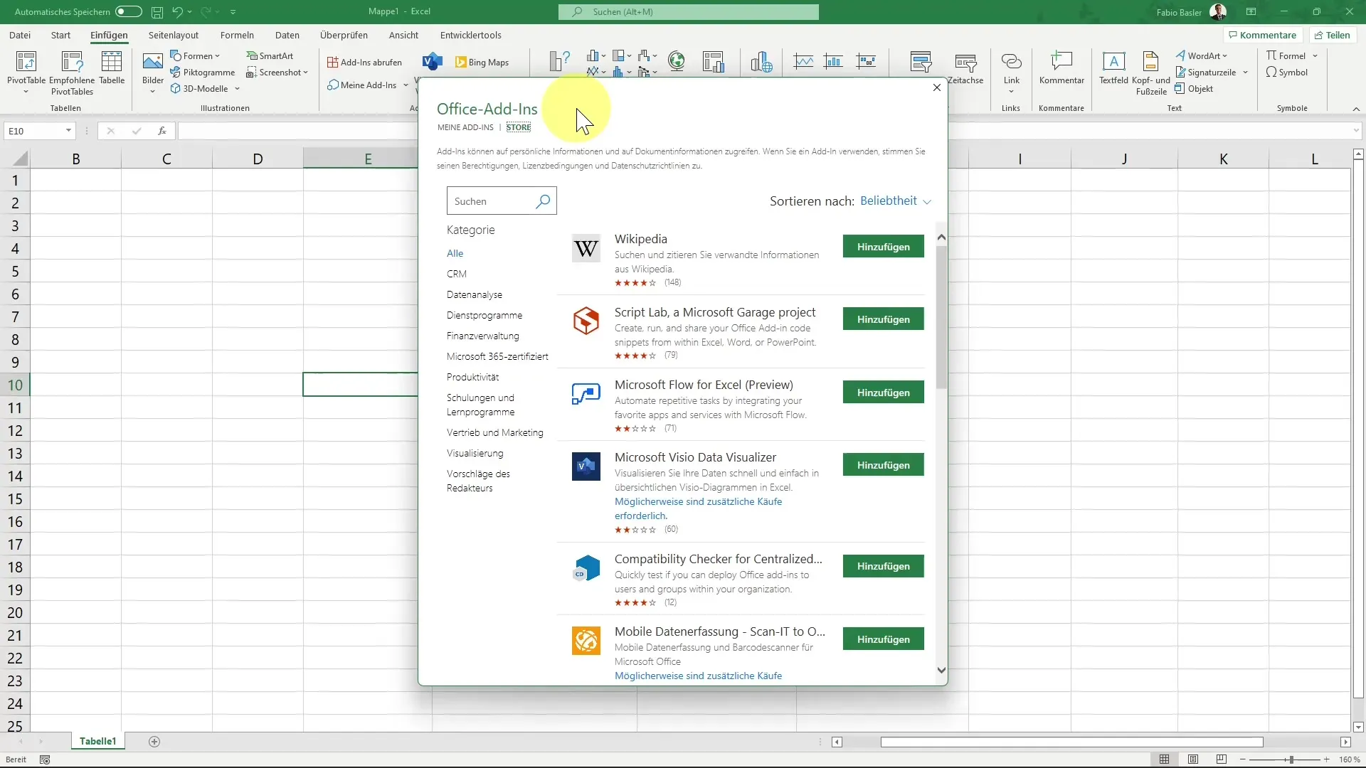 Créer des diagrammes professionnels avec Visio Data Visualizer dans Excel