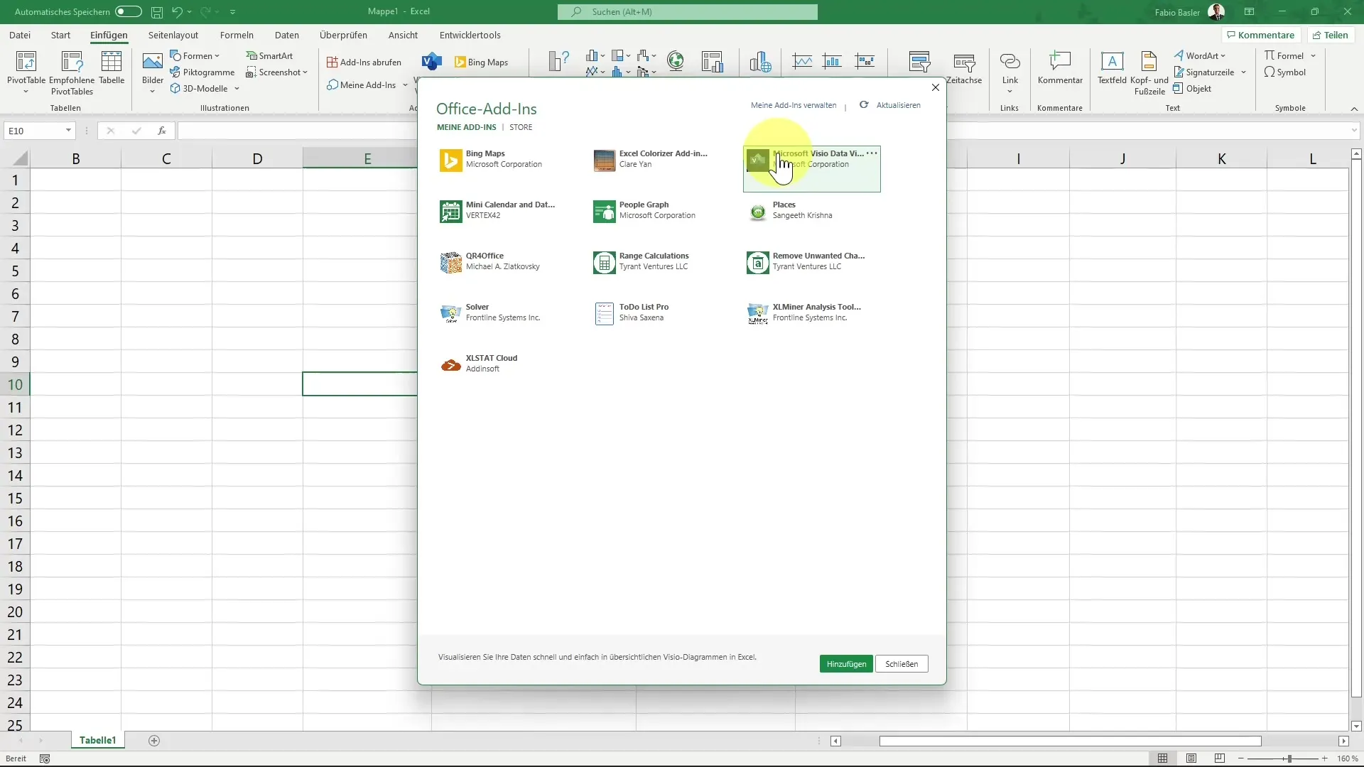 Créer des diagrammes professionnels avec Visio Data Visualizer dans Excel