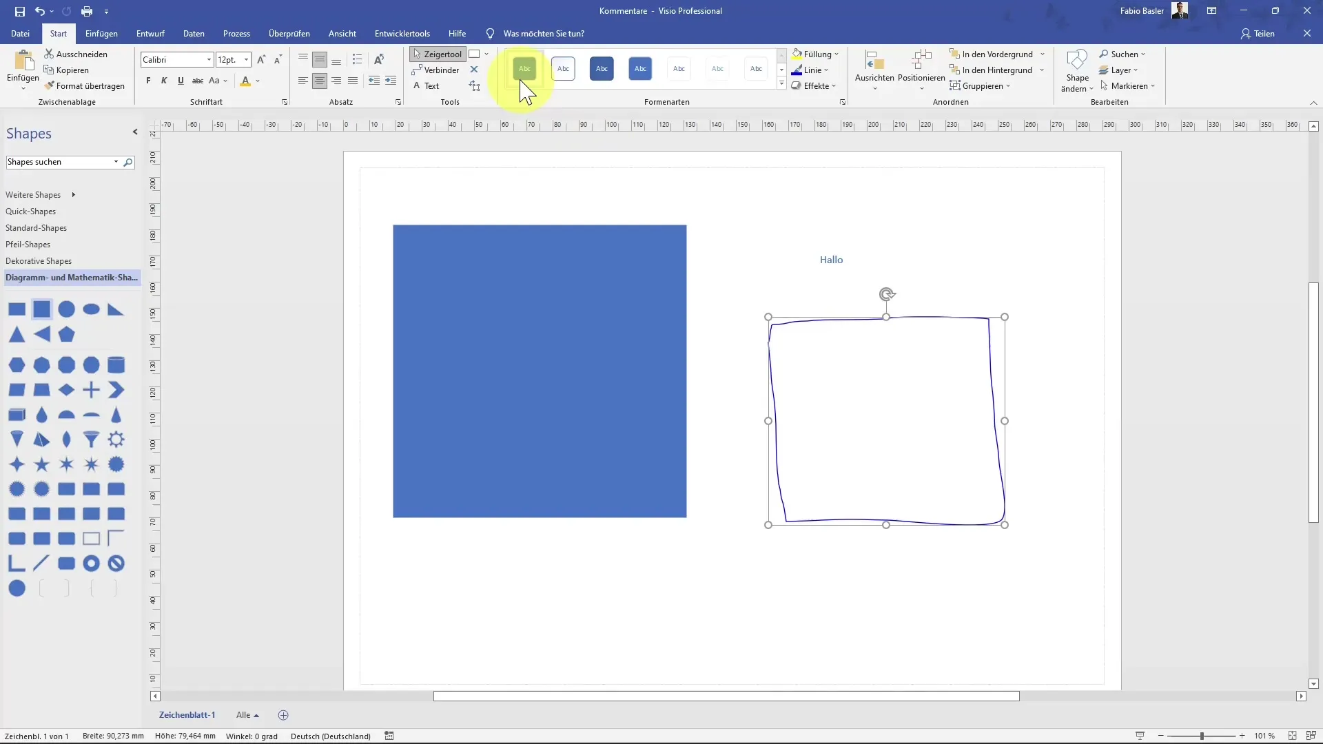 Use and design comments in Visio