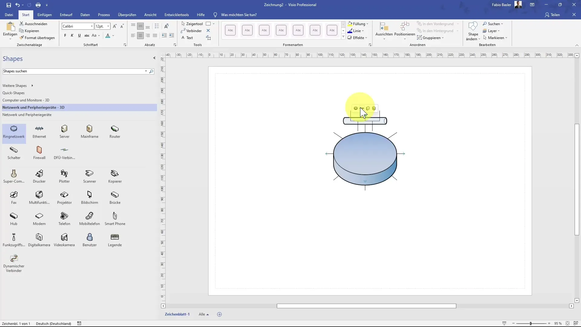 Create network diagram in MS Visio