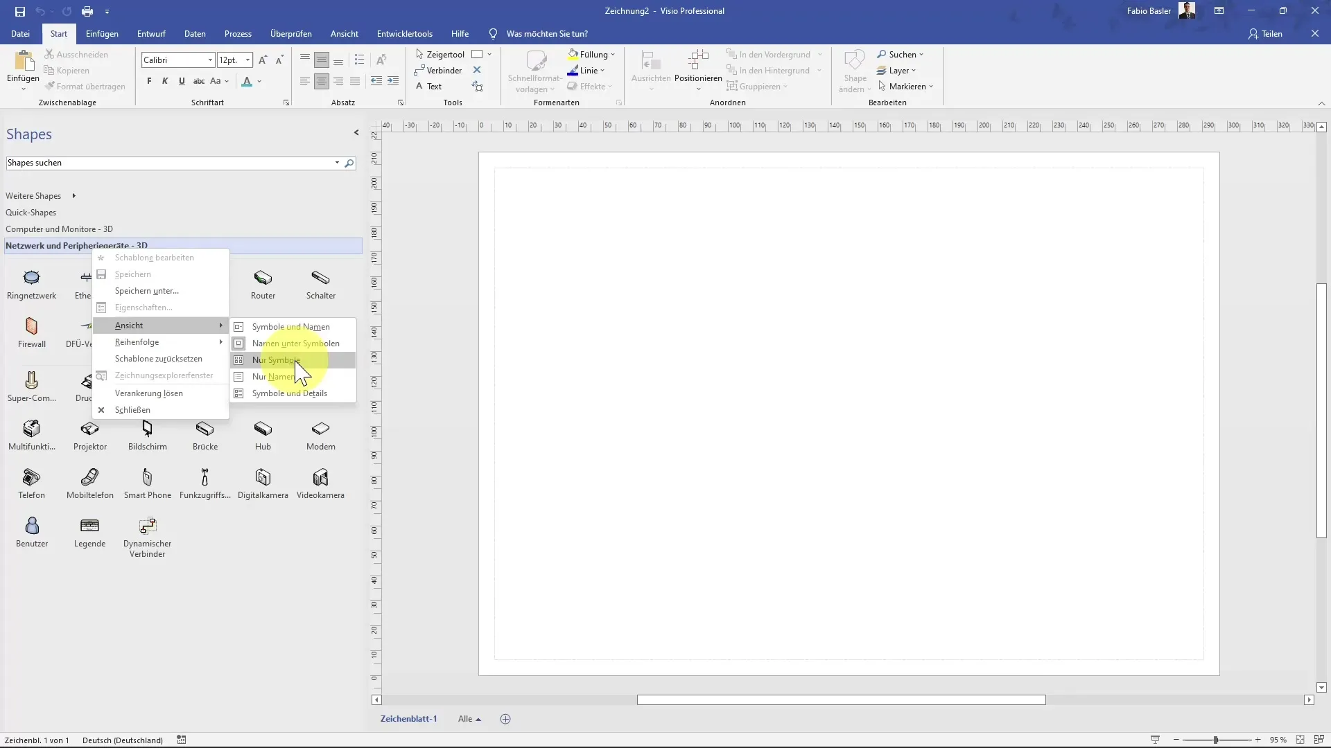 Create network diagram in MS Visio