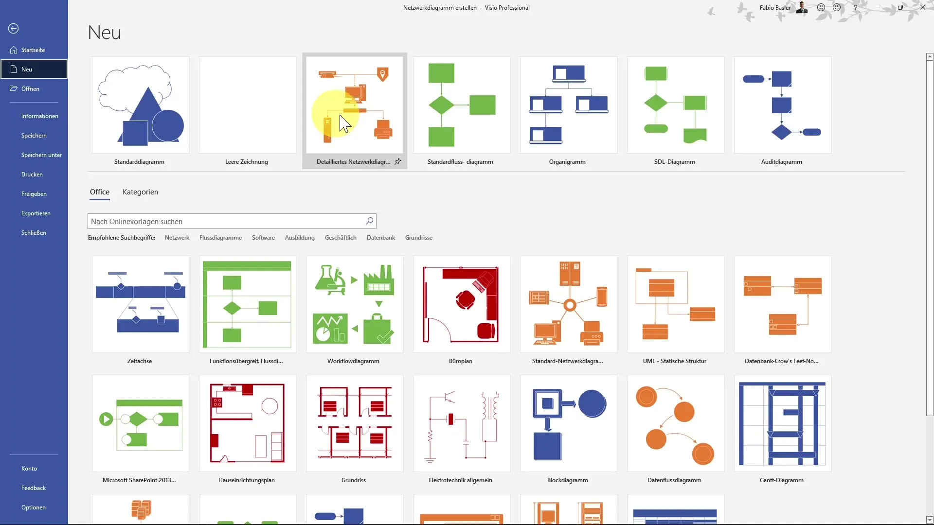 Create network diagram in MS Visio