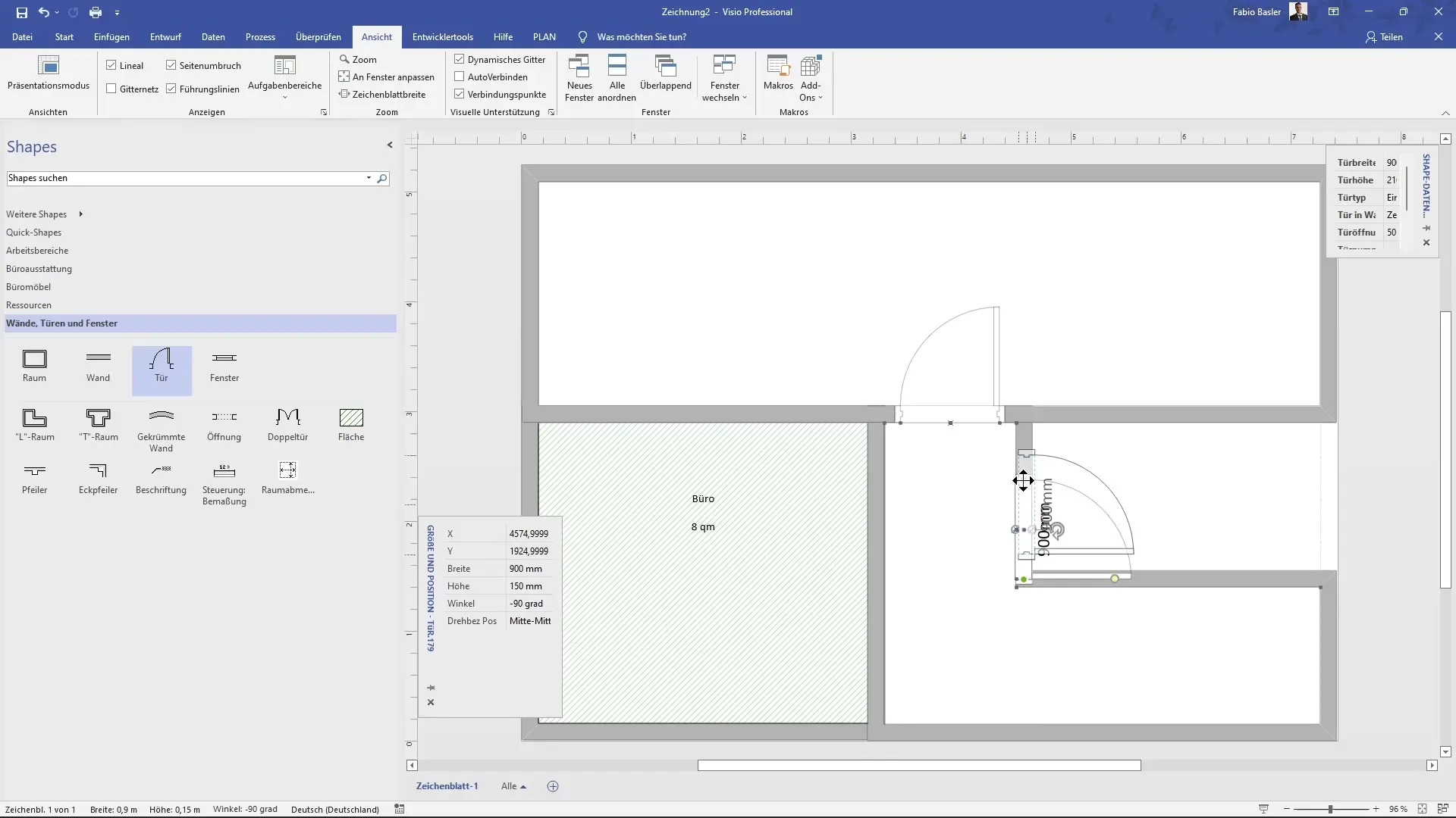 Création de plans d'espace dans MS Visio pour les plans et les mises en page