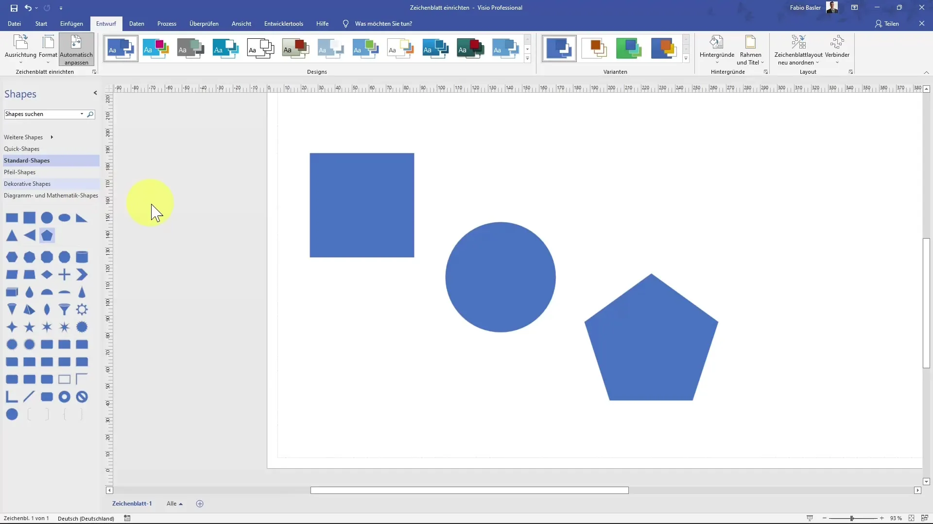 Effective setting up of the drawing sheet in MS Visio