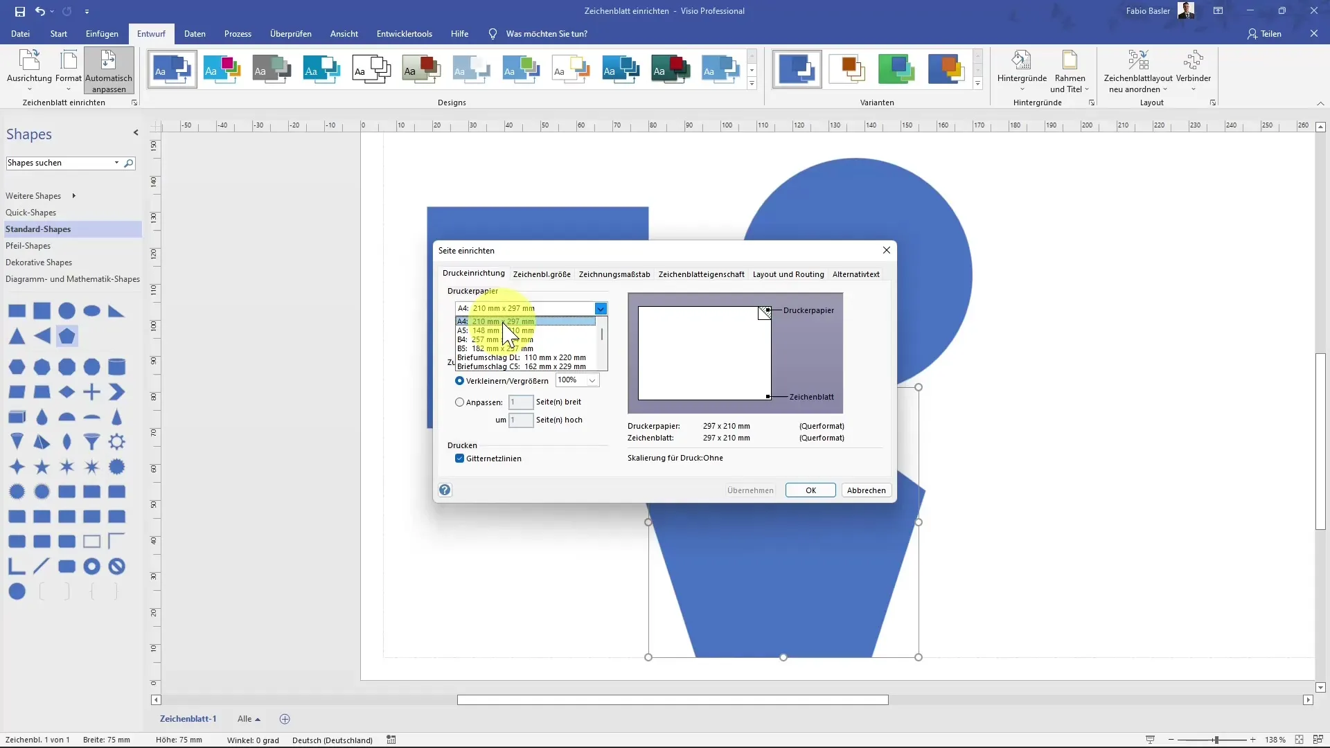 Setting up the drawing sheet effectively in MS Visio