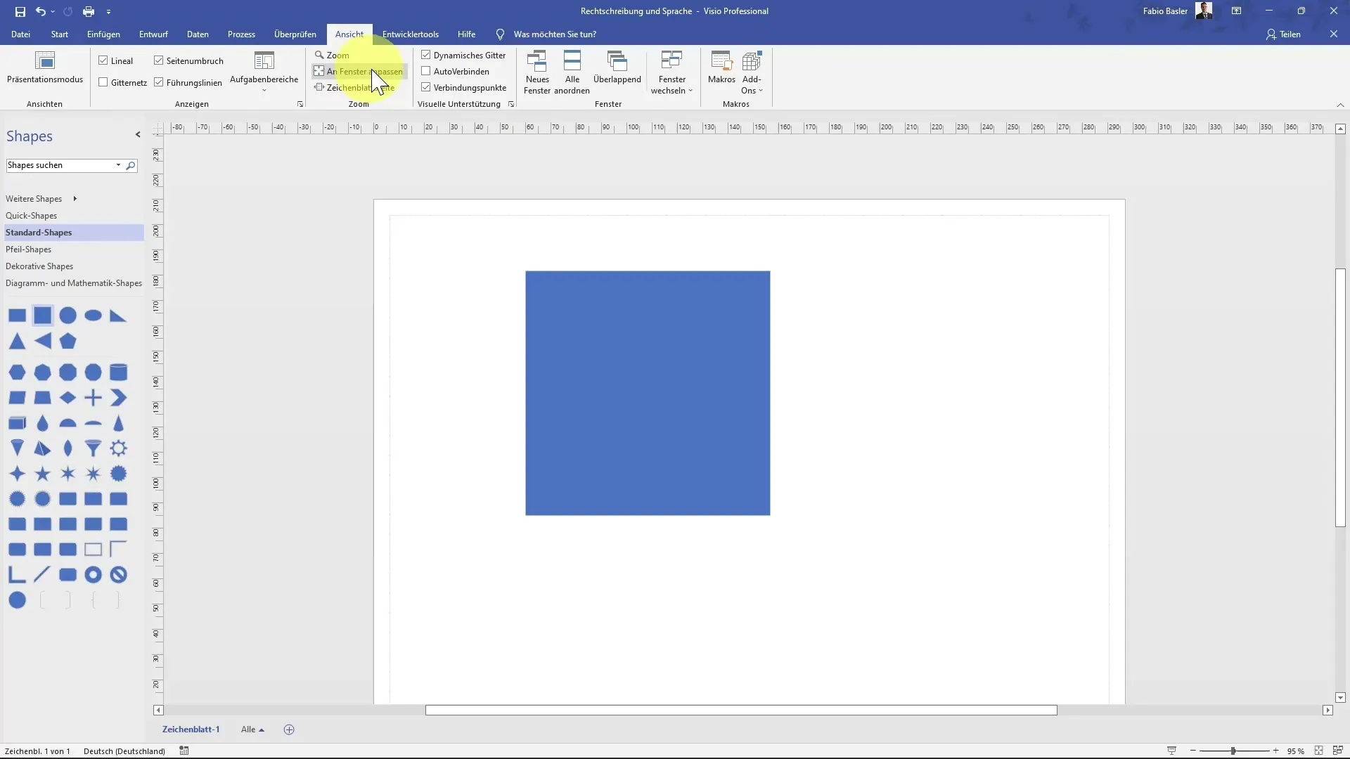 Effective use of spelling and language in MS Visio