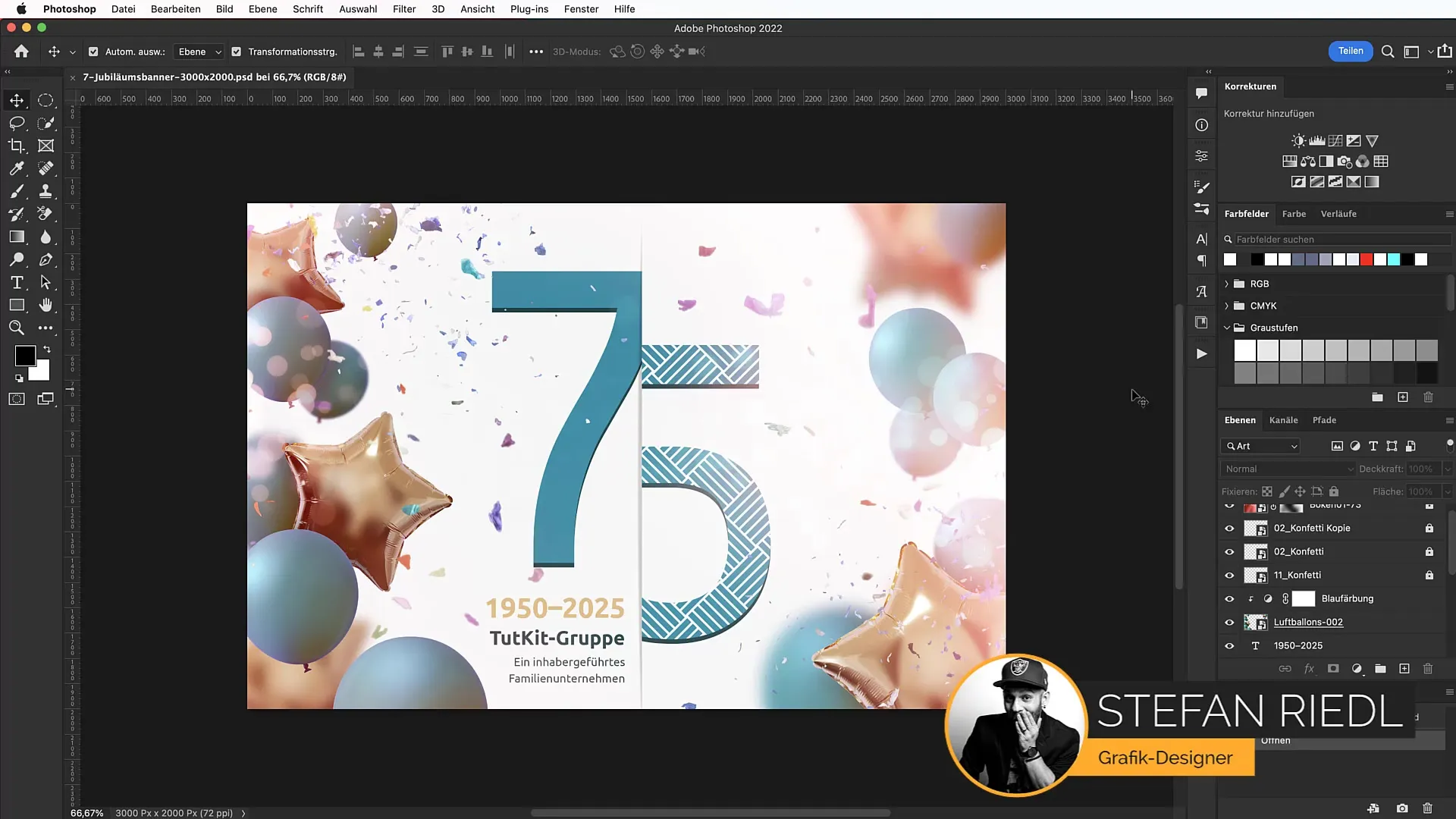 Create an anniversary banner in Photoshop - Step by step