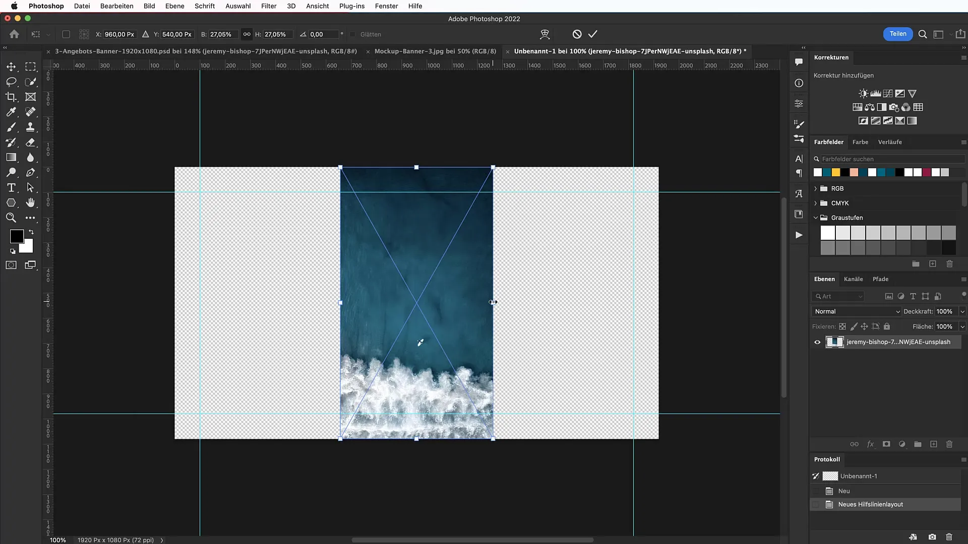 Create banner in Photoshop: Step by step