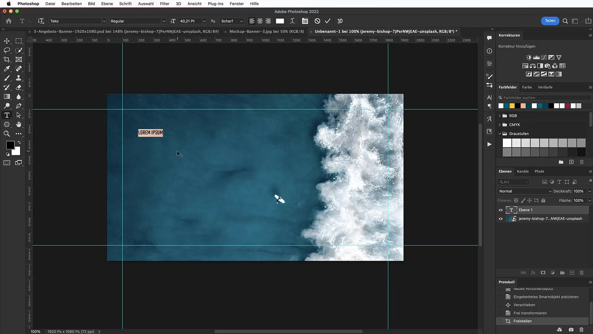 Create a banner in Photoshop: Step by step