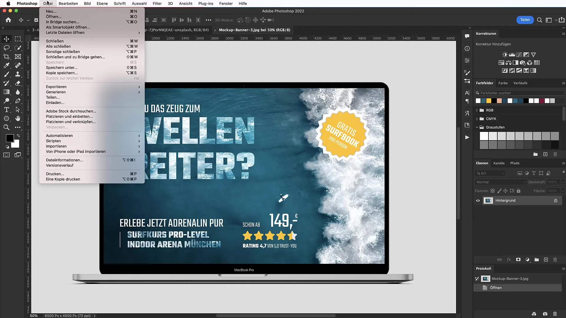 Create a banner in Photoshop: Step by step