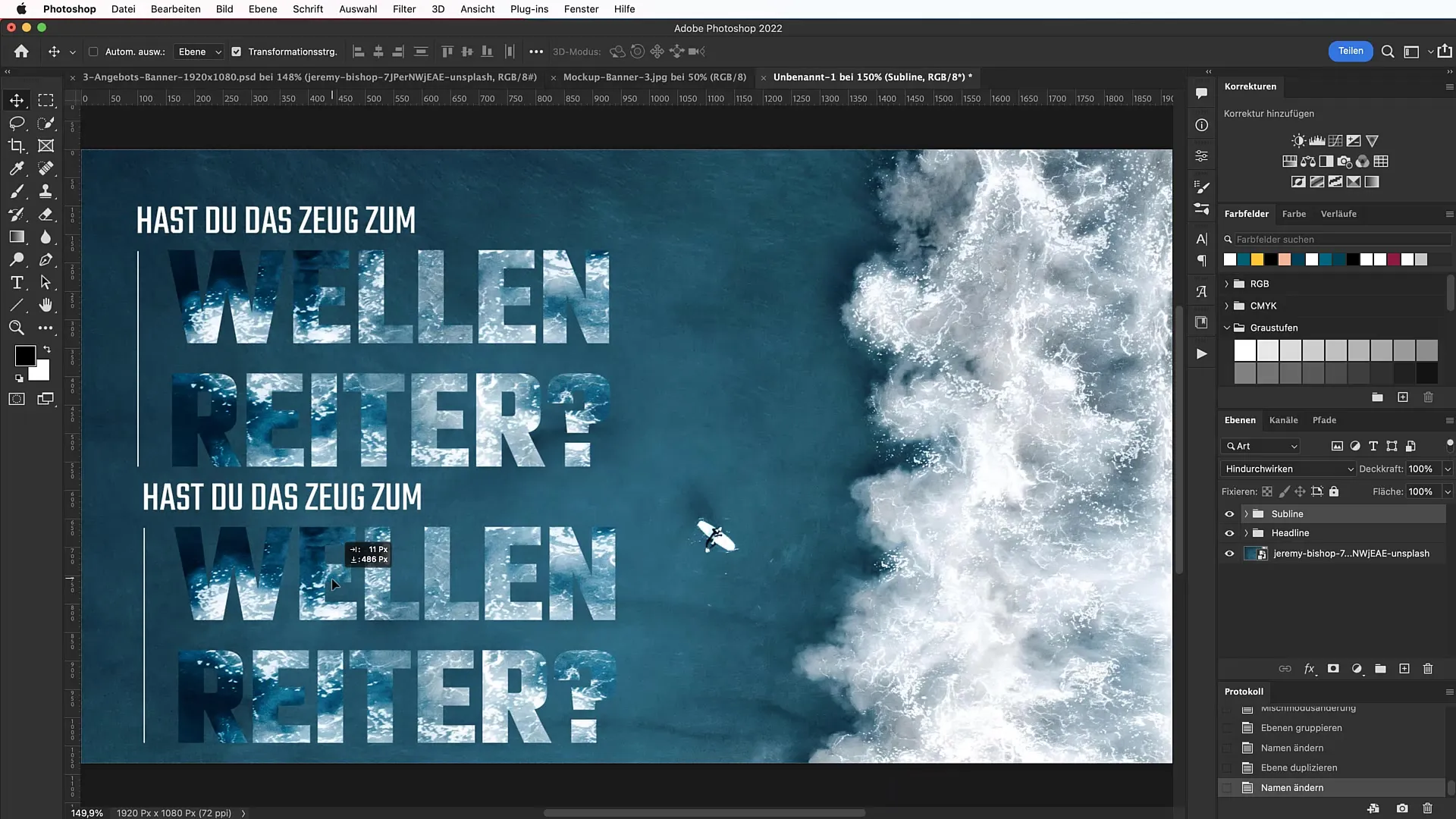 Create a banner in Photoshop: Step by step