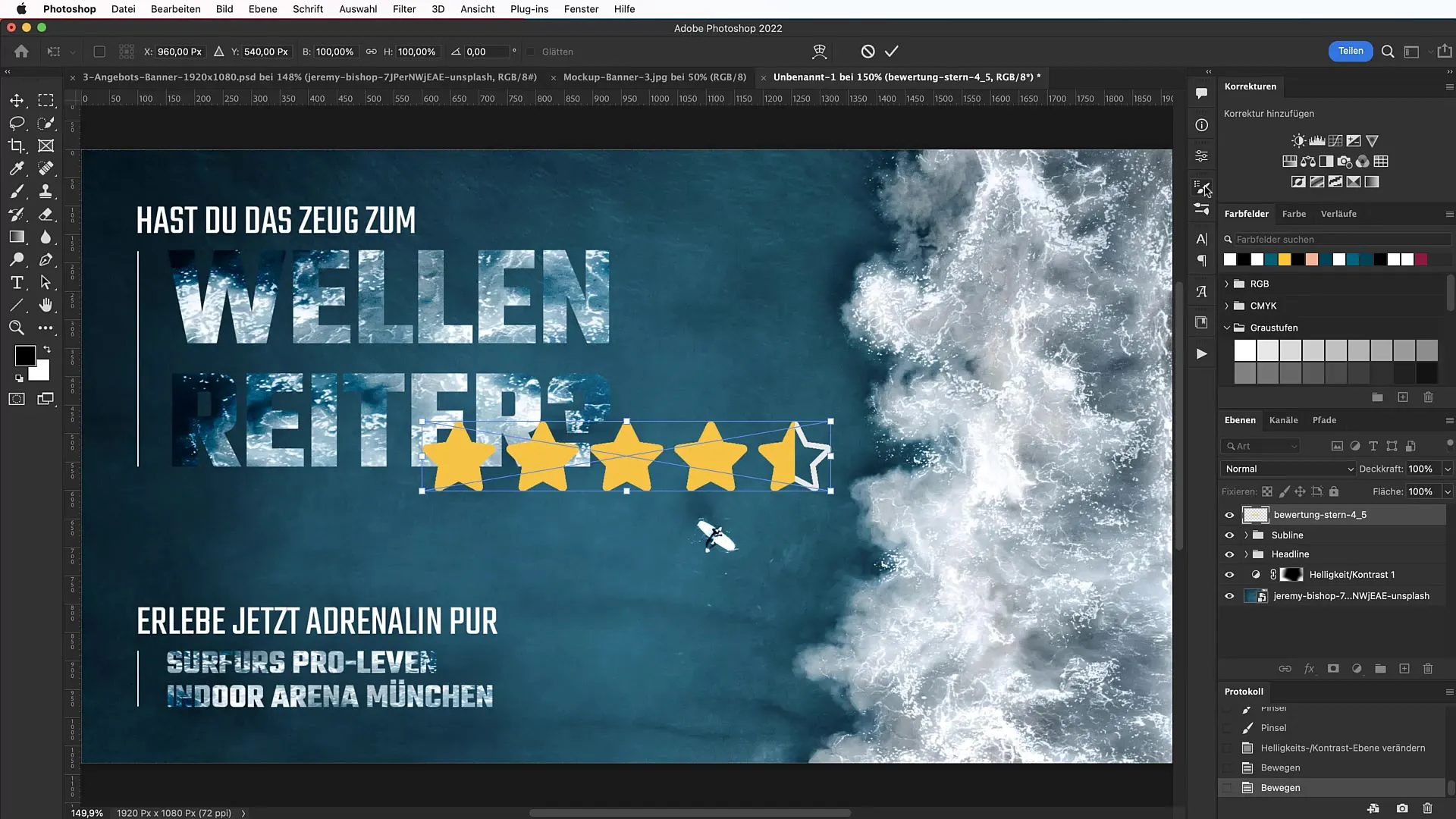 Membuat banner di Photoshop: Langkah Demi Langkah