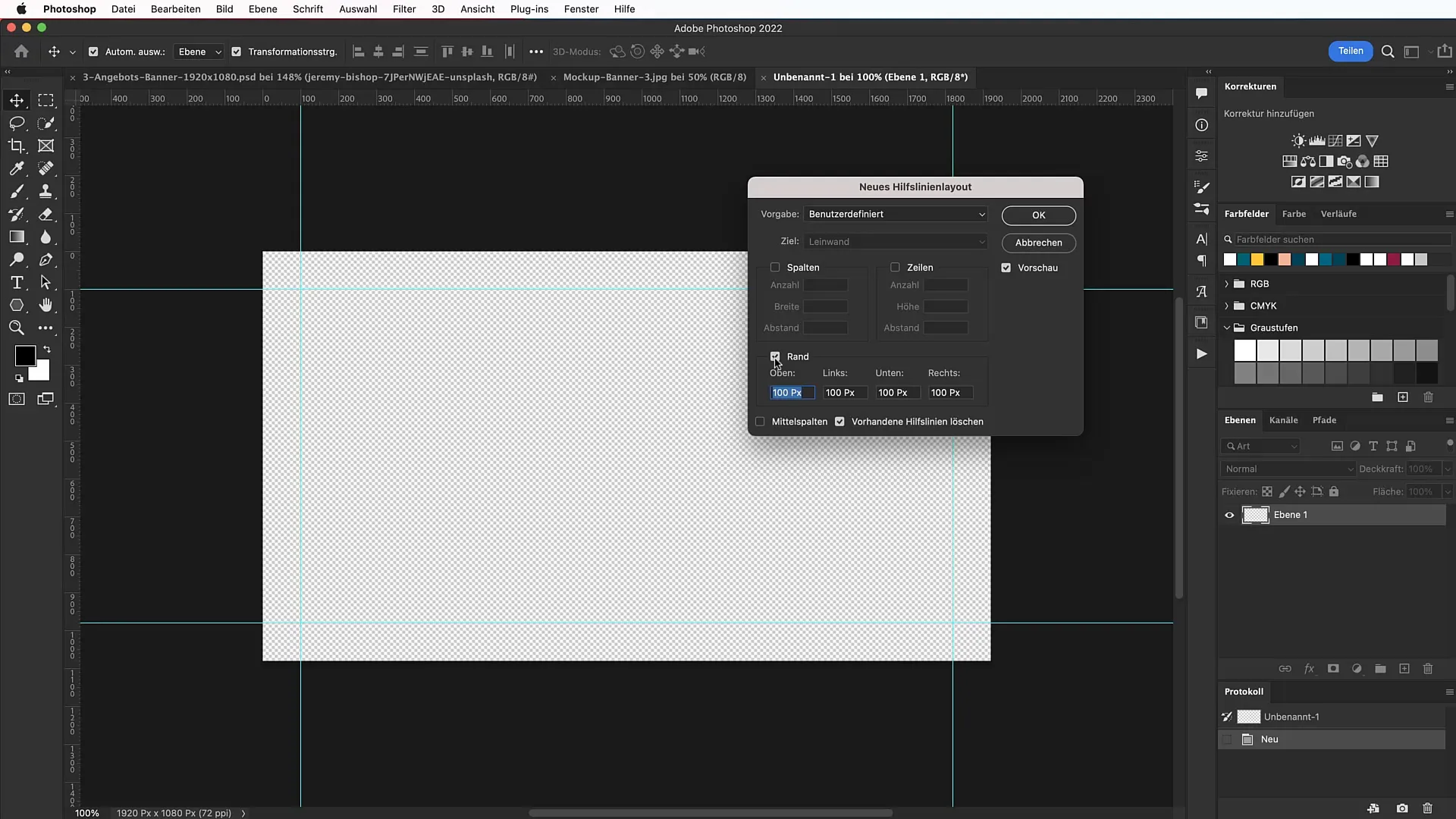 Create banner in Photoshop: Step by step