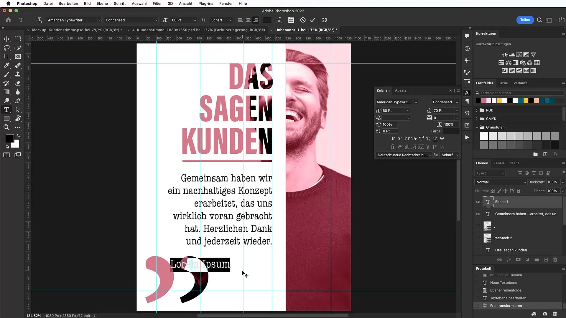 Predstavte si recenzie zákazníkov kreatívne v programe Photoshop