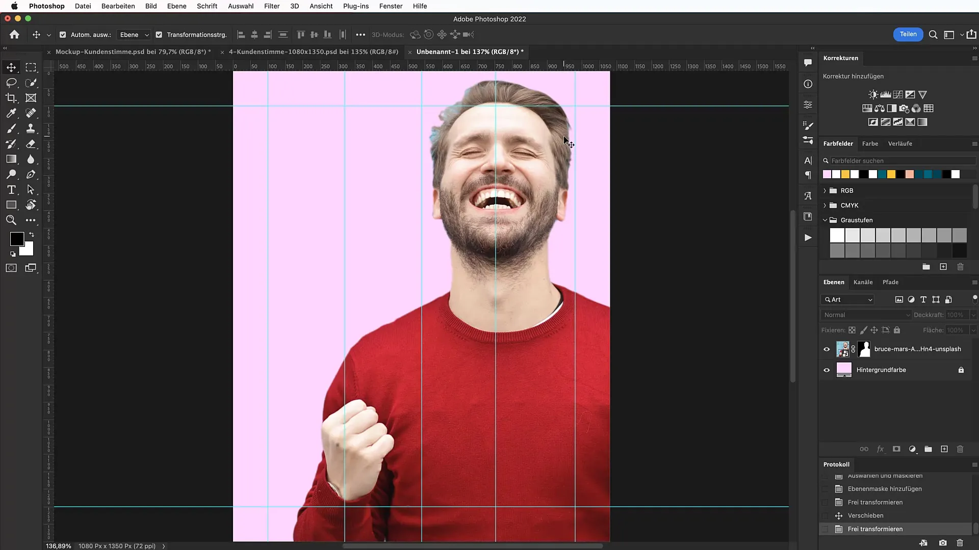 Prezentovať recenzie zákazníkov kreatívne v programe Photoshop