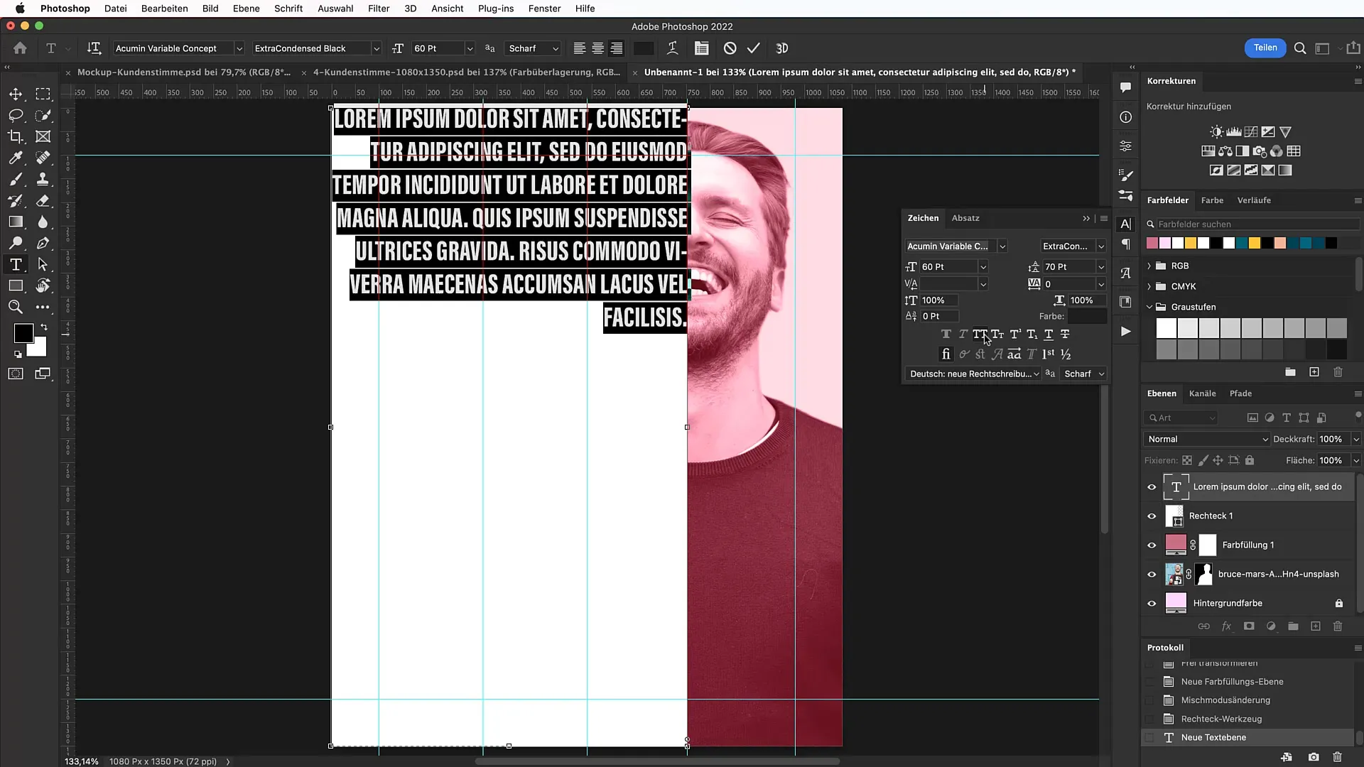 Kreatívne prezentovať recenzie zákazníkov v programe Photoshop