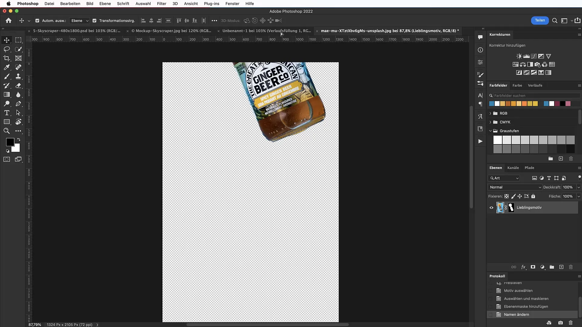 Membuat spanduk Mencairnya Pencakar Langit di Photoshop