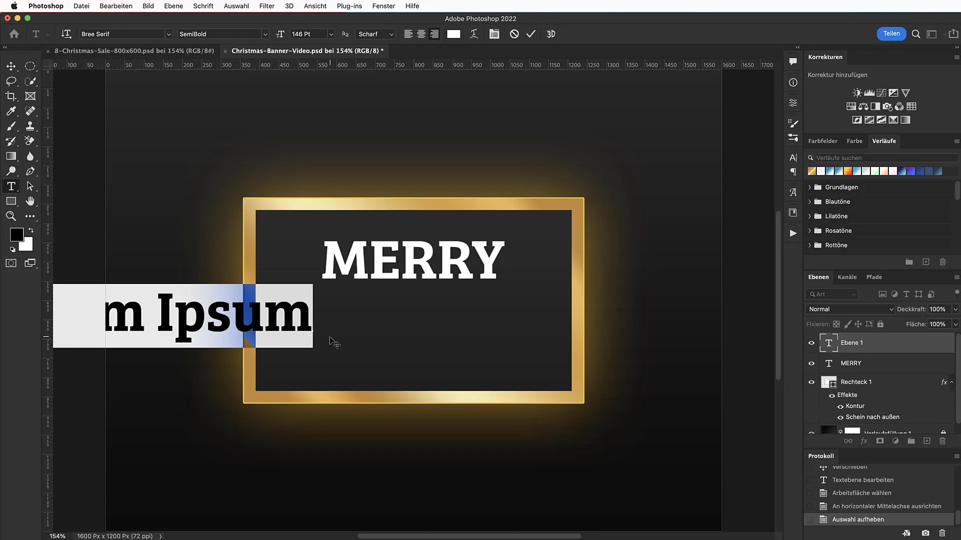 Membuat desain banner Natal di Photoshop: Desain meriah