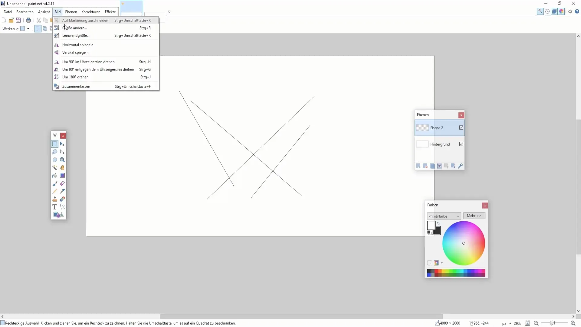 Optimizacija velikosti slike in platna v Paint.NET