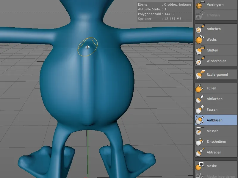 Novidade no Release 14 - Modelagem de detalhes com Sculpting.