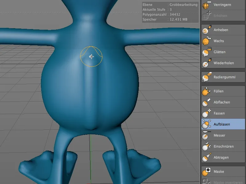 Novidade no Release 14 - Modelagem de detalhes com Sculpting.