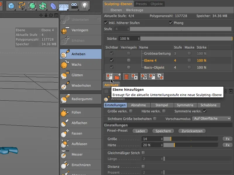 Novo no Release 14 - Modelagem de detalhes com Sculpting.